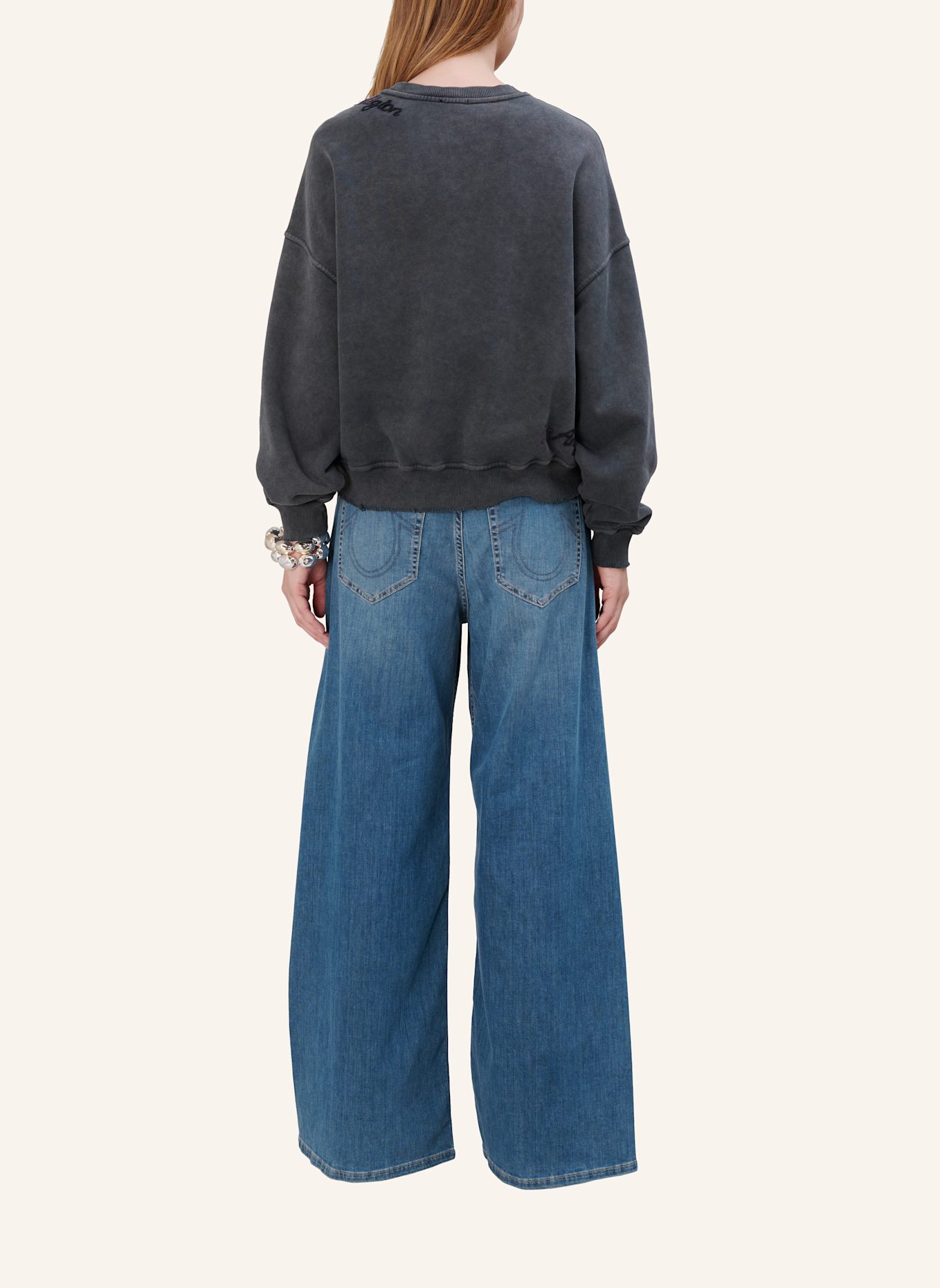 TRUE RELIGION Sweatshirt EMBRO: SCHWARZ