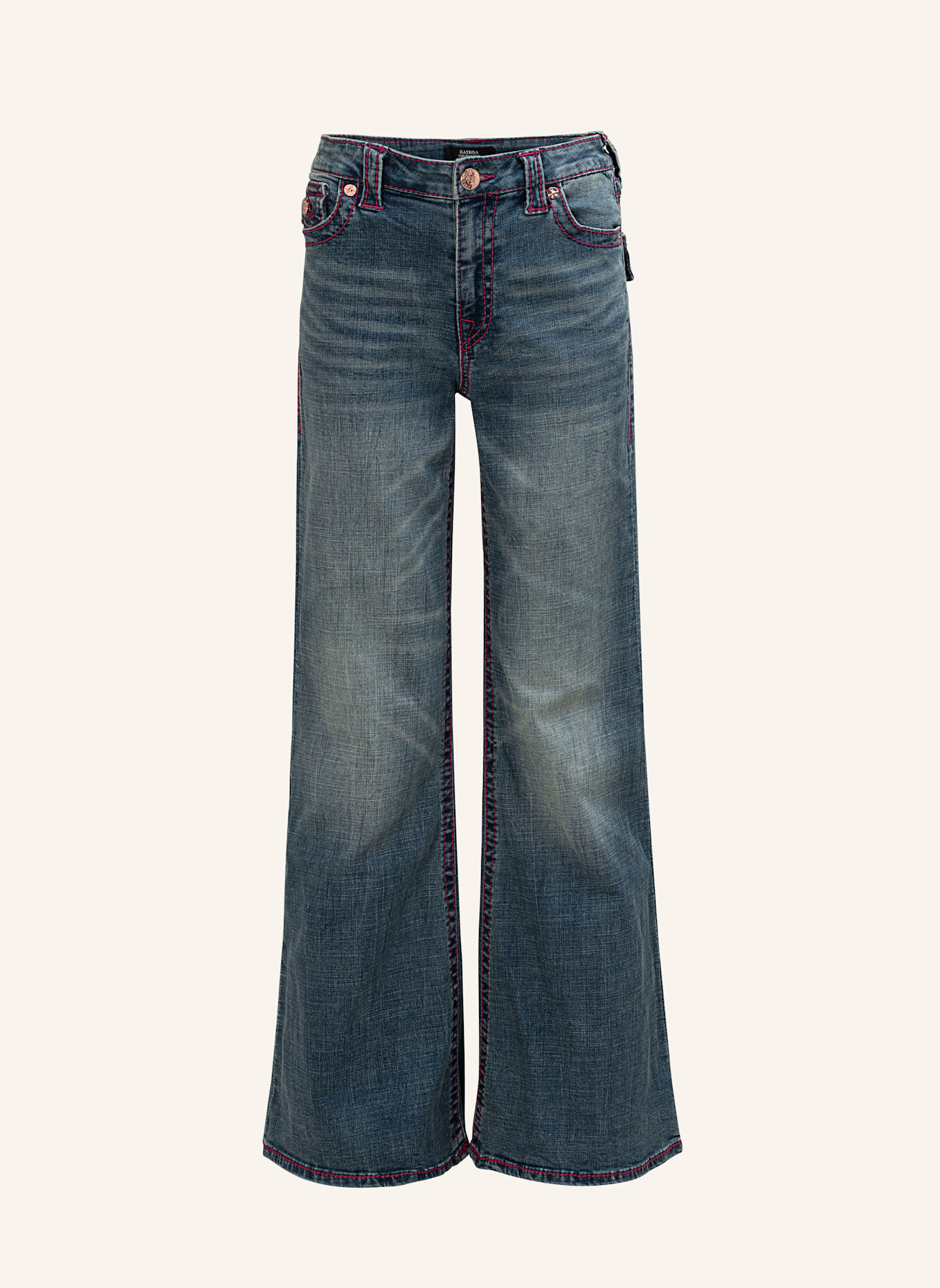 TRUE RELIGION Jeans KATRINA High Rise Flare: BLAU
