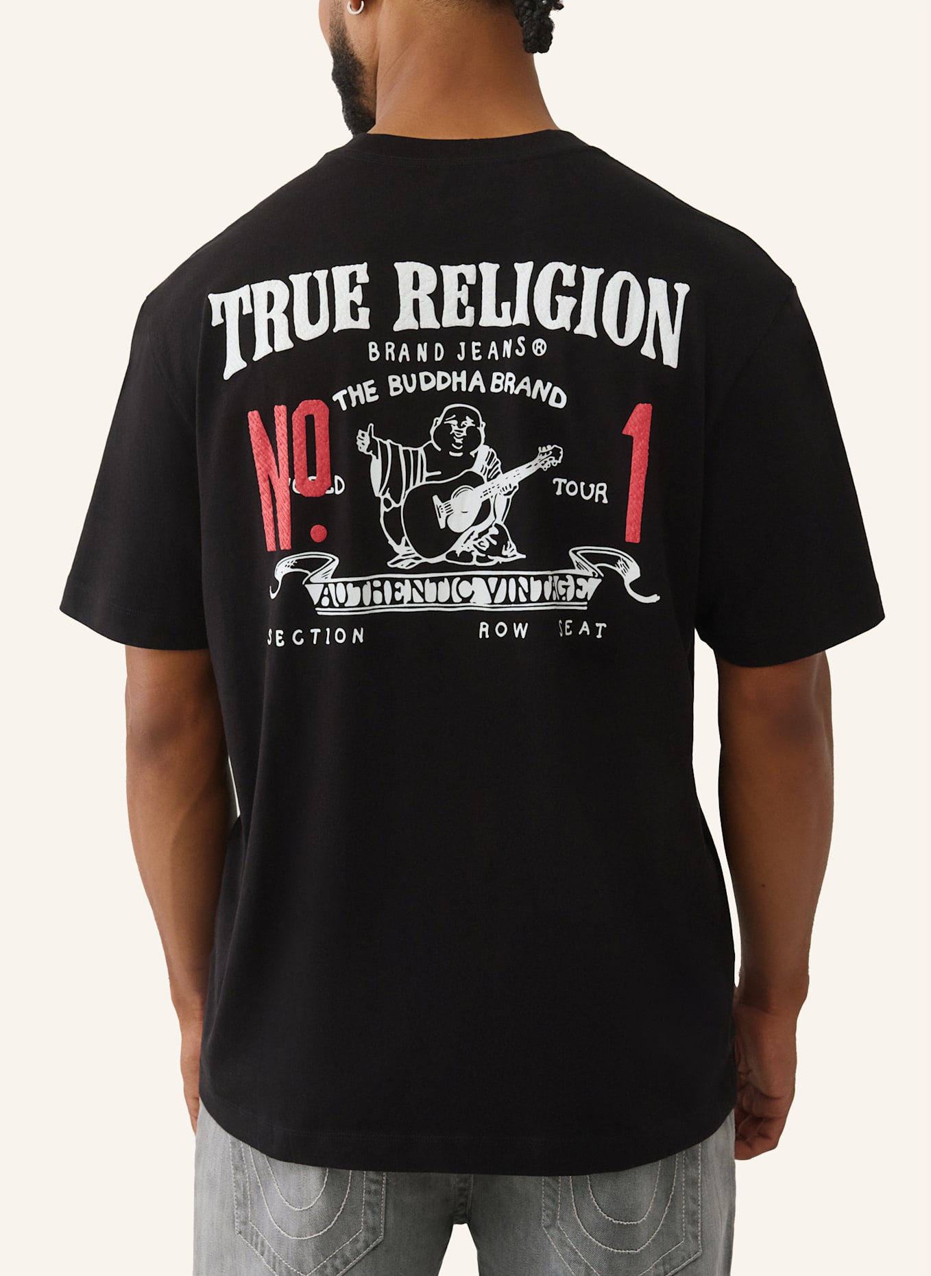 TRUE RELIGION T-Shirt NUMBER: SCHWARZ