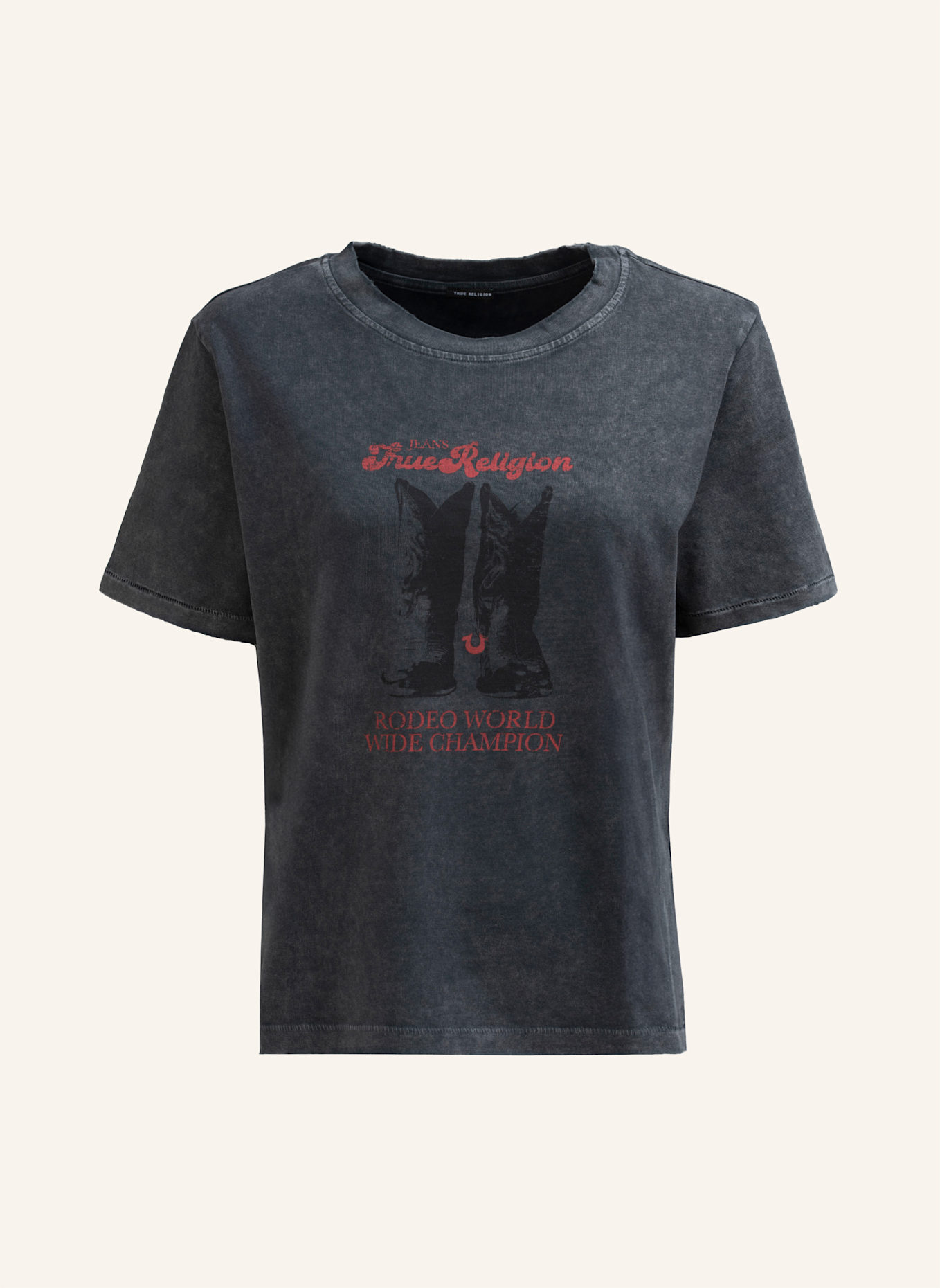 TRUE RELIGION T-Shirt BOOTS: SCHWARZ