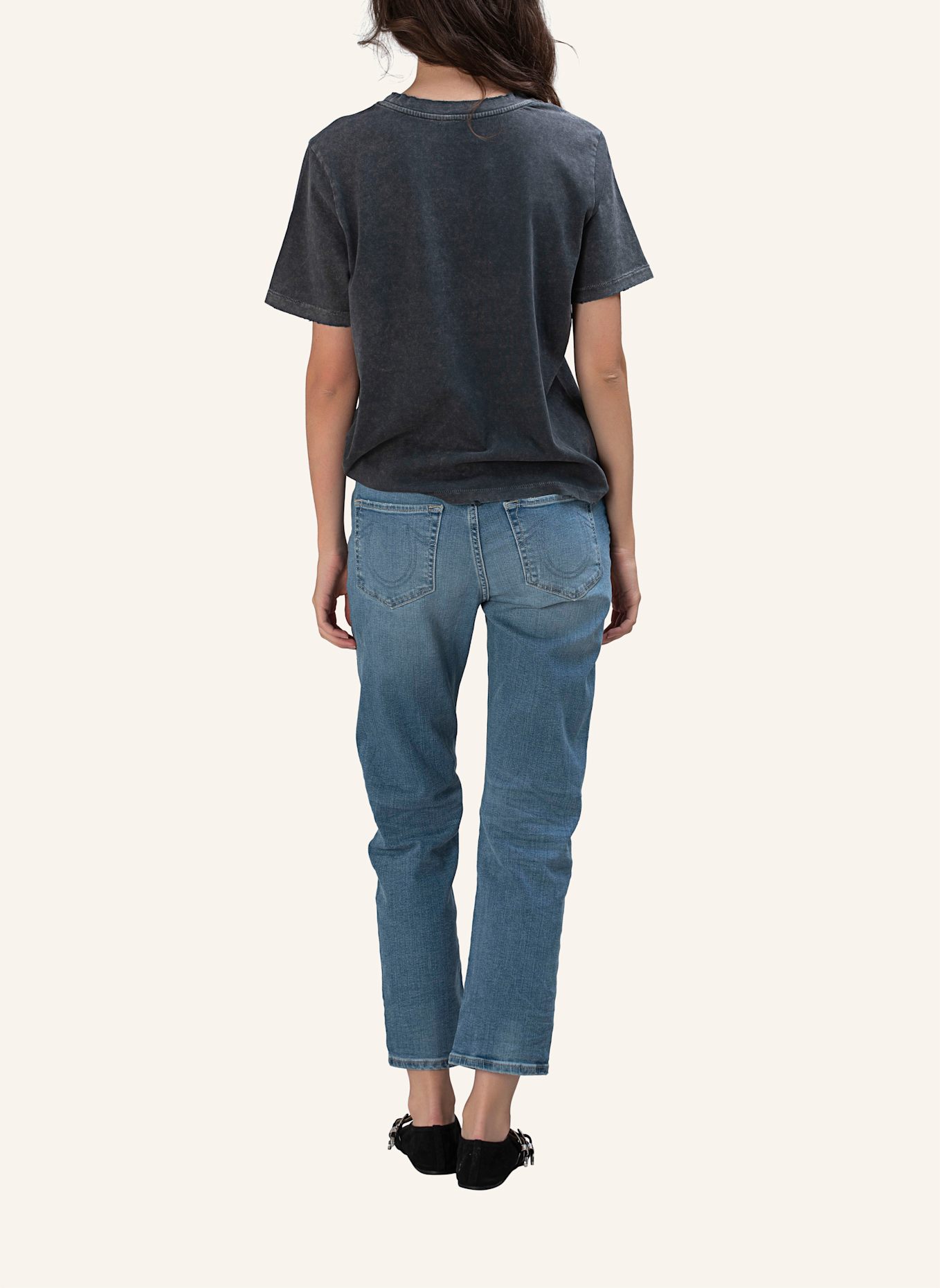 TRUE RELIGION T-Shirt BOOTS: SCHWARZ