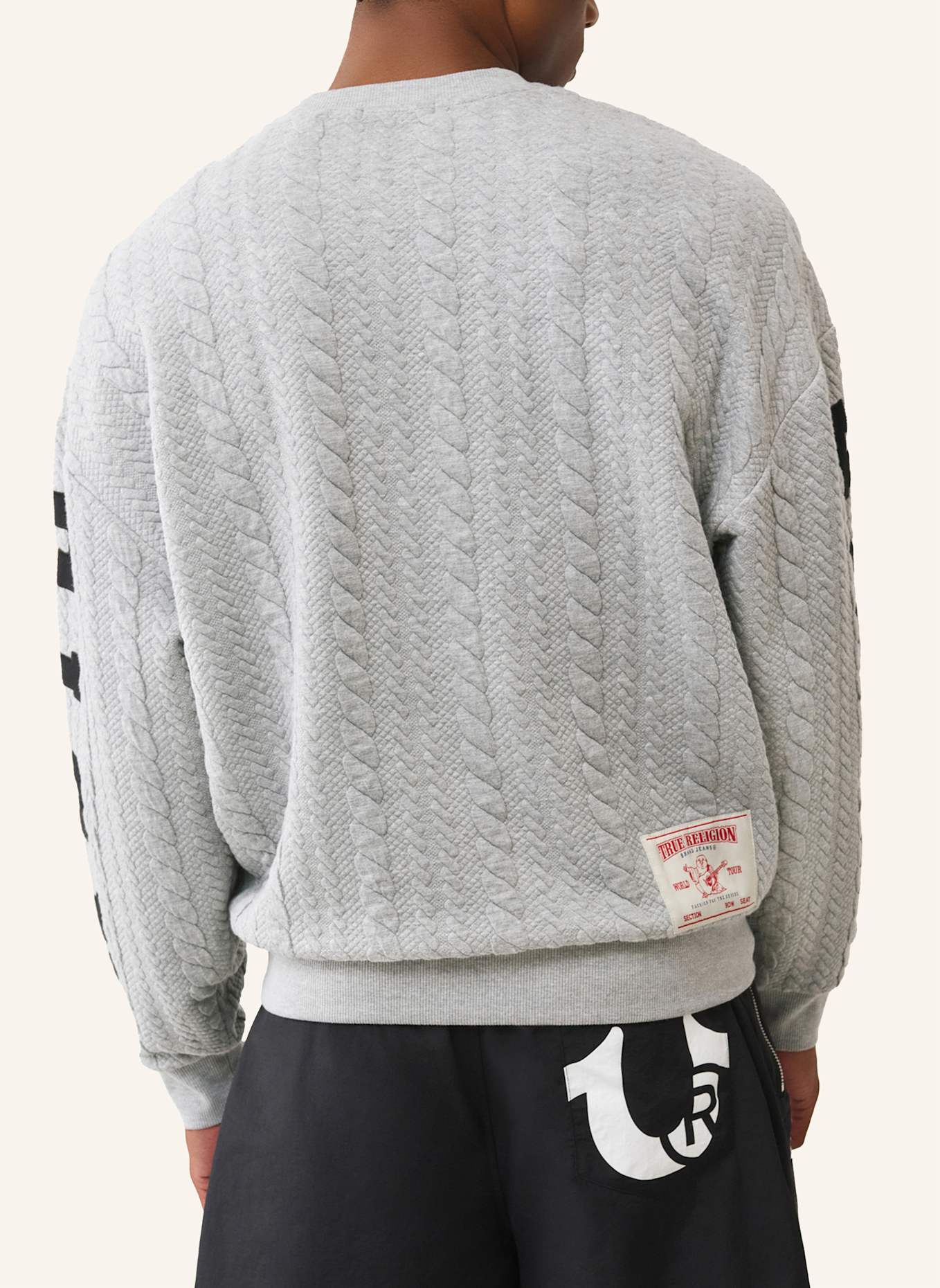 TRUE RELIGION Sweatshirt: GRAU
