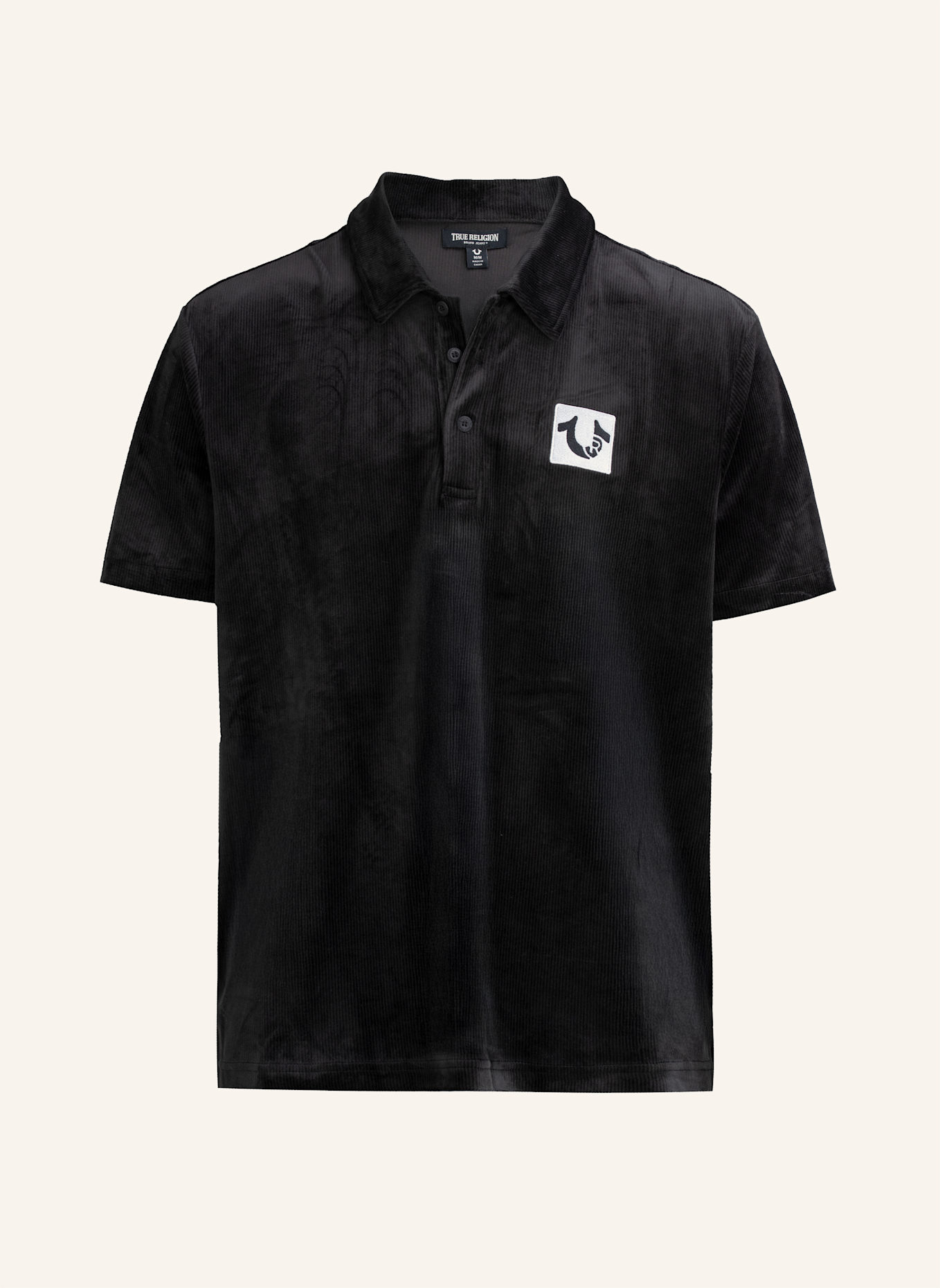 TRUE RELIGION Poloshirt: SCHWARZ