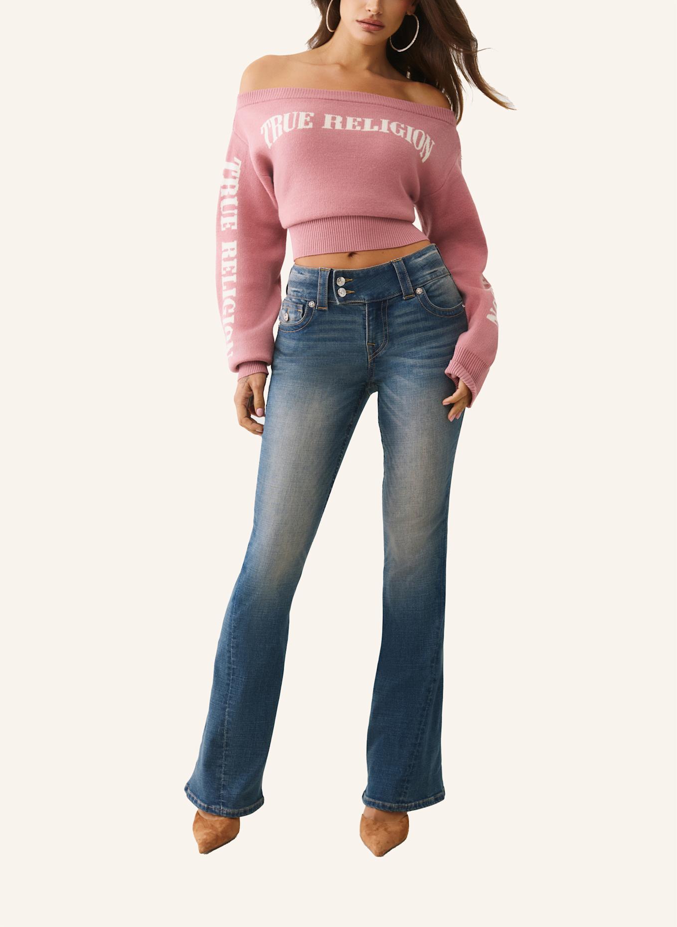 TRUE RELIGION Pullover Schulterfrei: ALTROSA