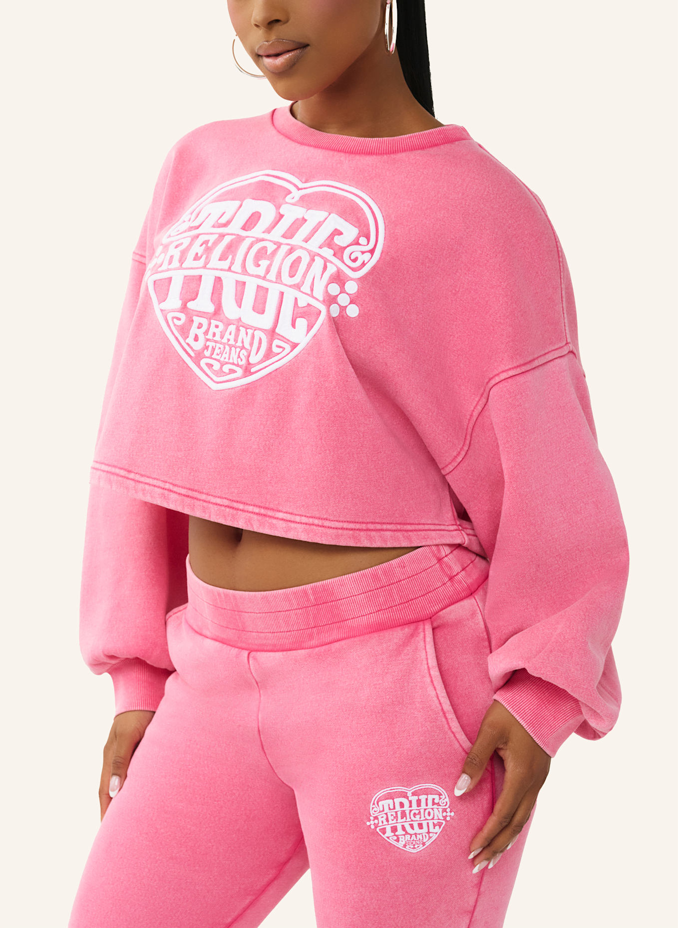 TRUE RELIGION Sweatshirt Cropped: ROSA