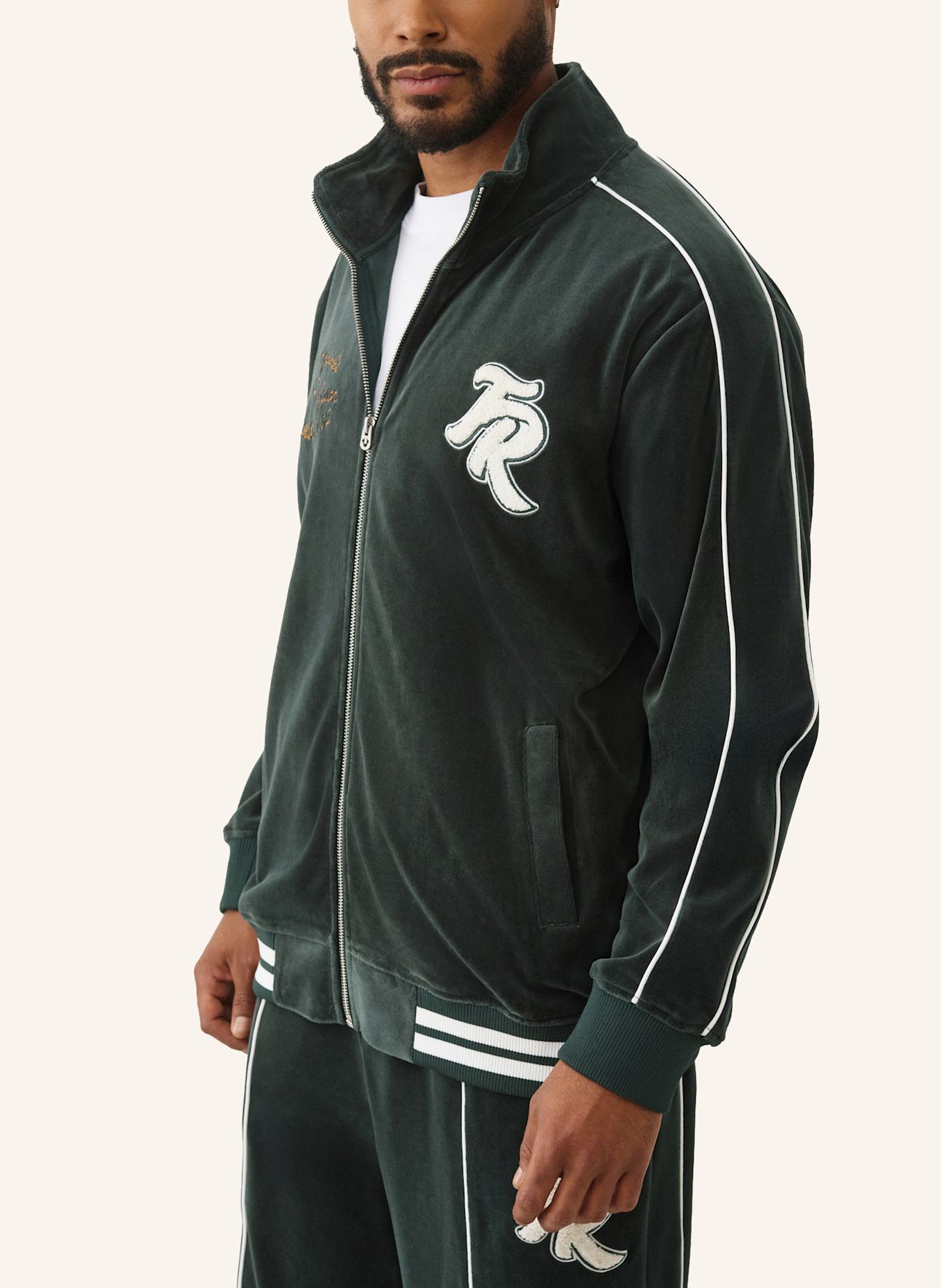 TRUE RELIGION Trainingsjacke: GRÜN
