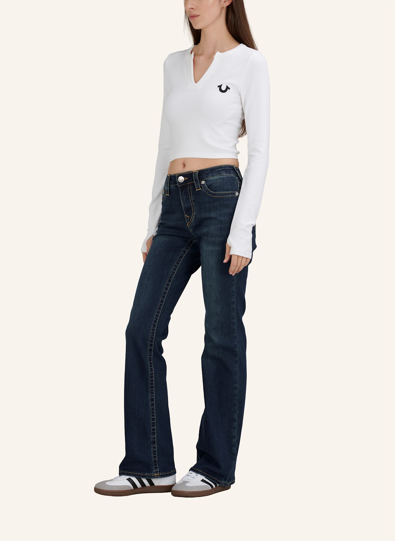 TRUE RELIGION Jeans BECCA Boot Cut: DUNKELBLAU