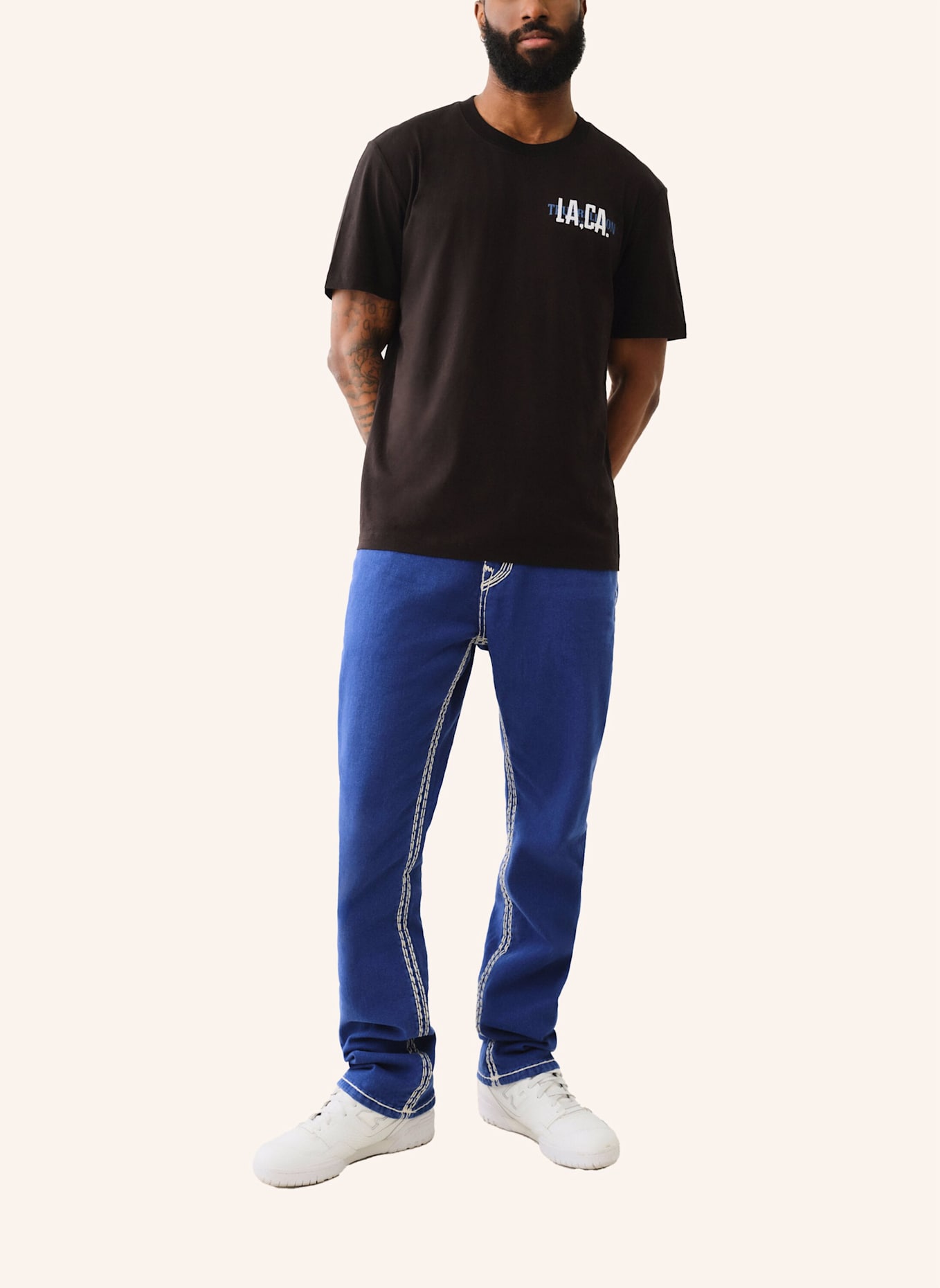 TRUE RELIGION T-Shirt: SCHWARZ