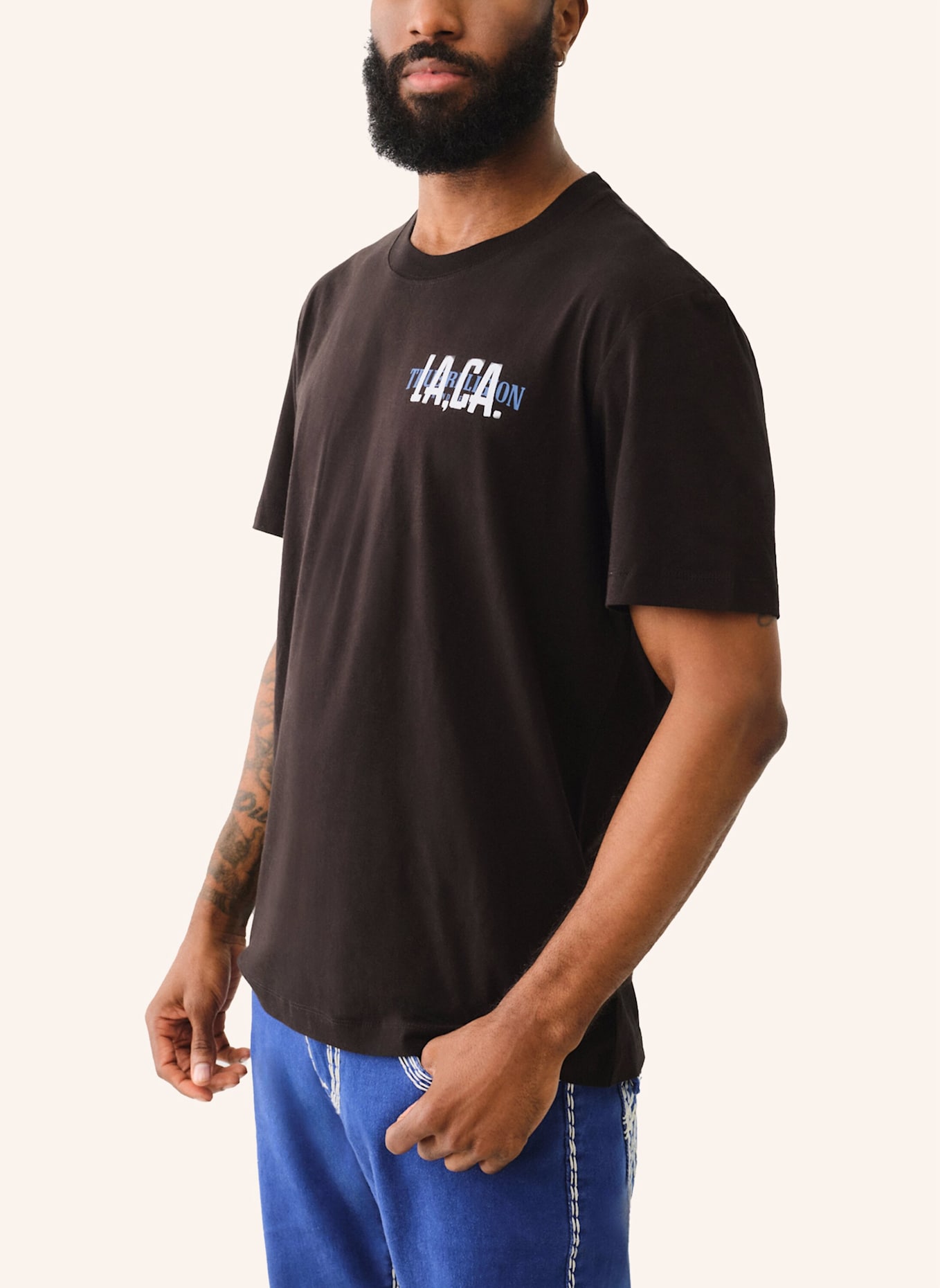 TRUE RELIGION T-Shirt: SCHWARZ