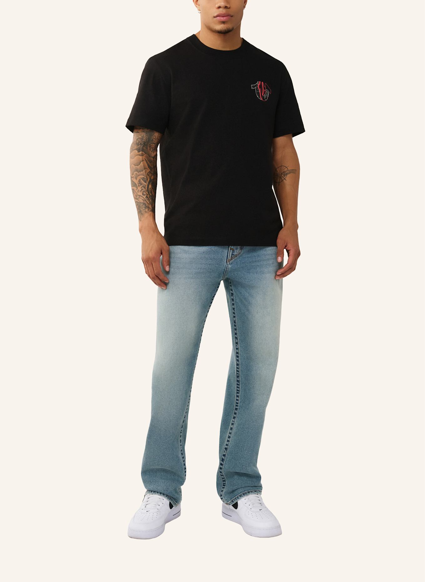 TRUE RELIGION T-Shirt SPEC: SCHWARZ
