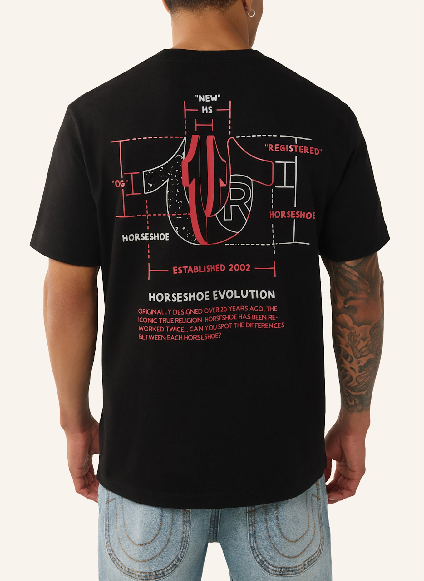 TRUE RELIGION T-Shirt SPEC: SCHWARZ