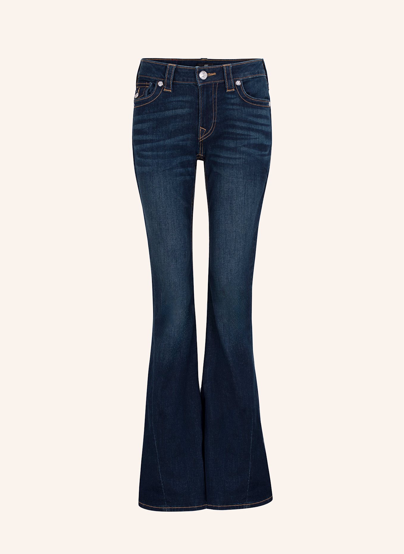 TRUE RELIGION Flare Jeans: DUNKELBLAU