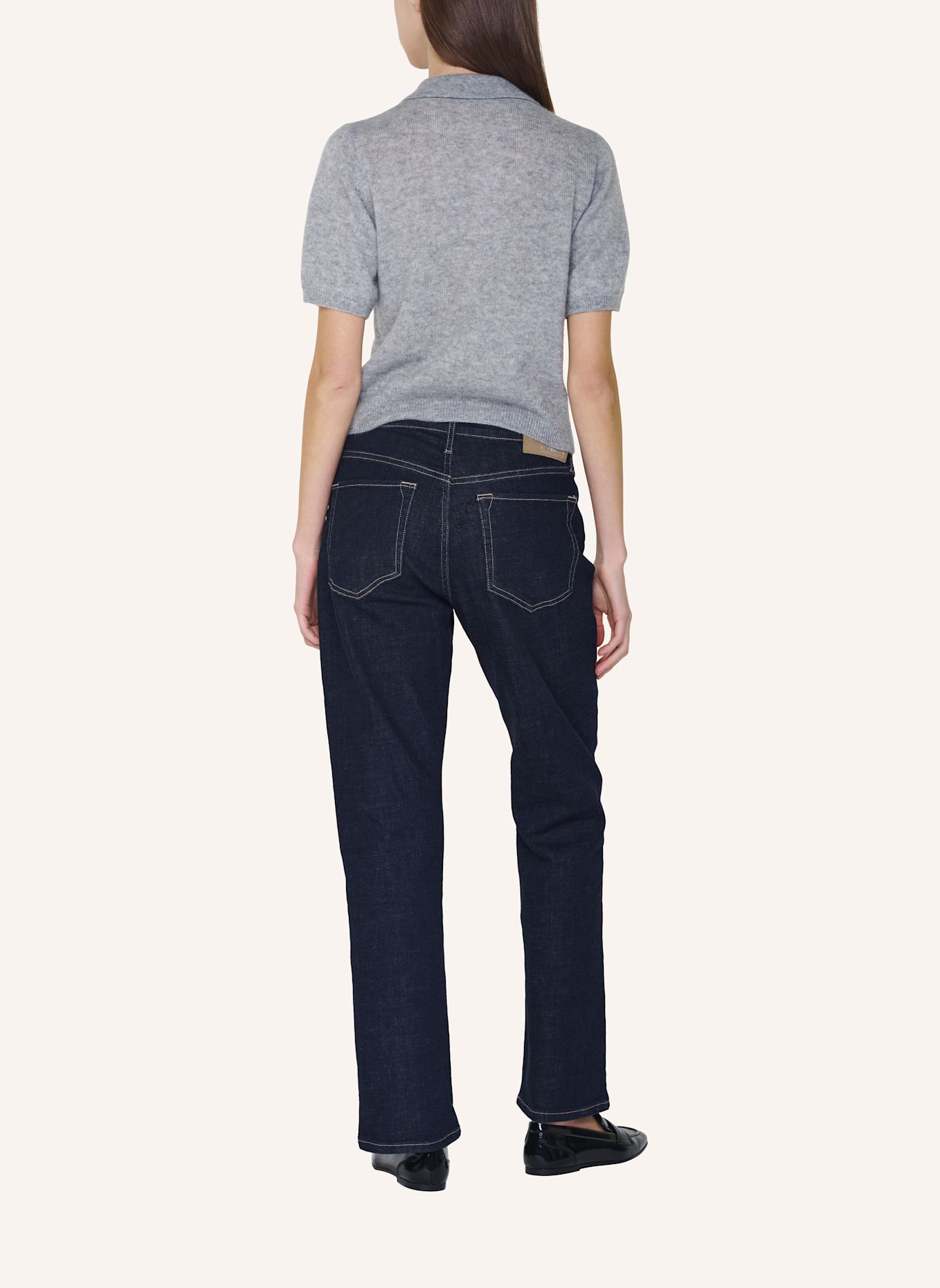 TRUE RELIGION Strick-Poloshirt AMARA: GRAU