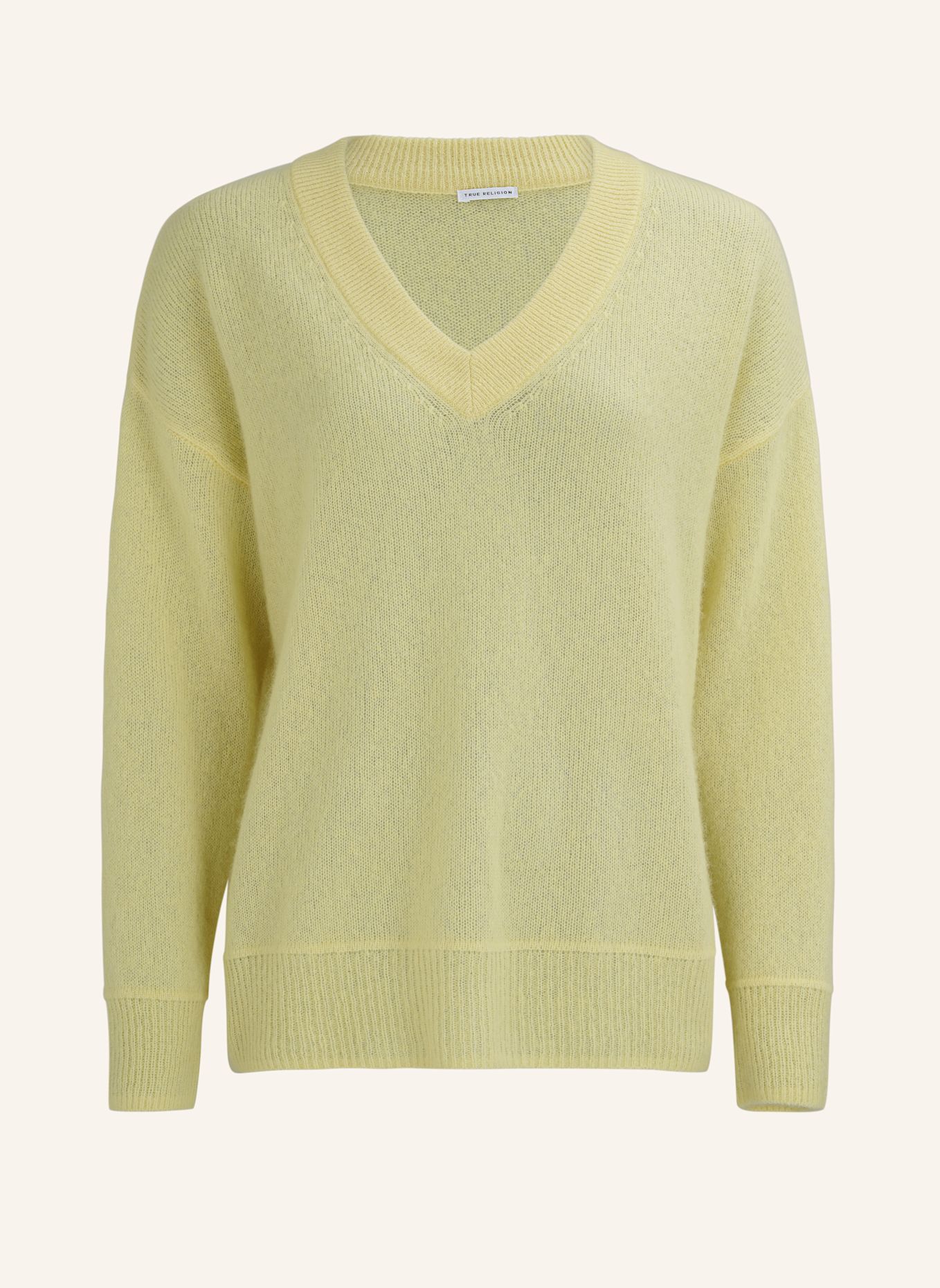 TRUE RELIGION Pullover V-Neck AMARA: GELB