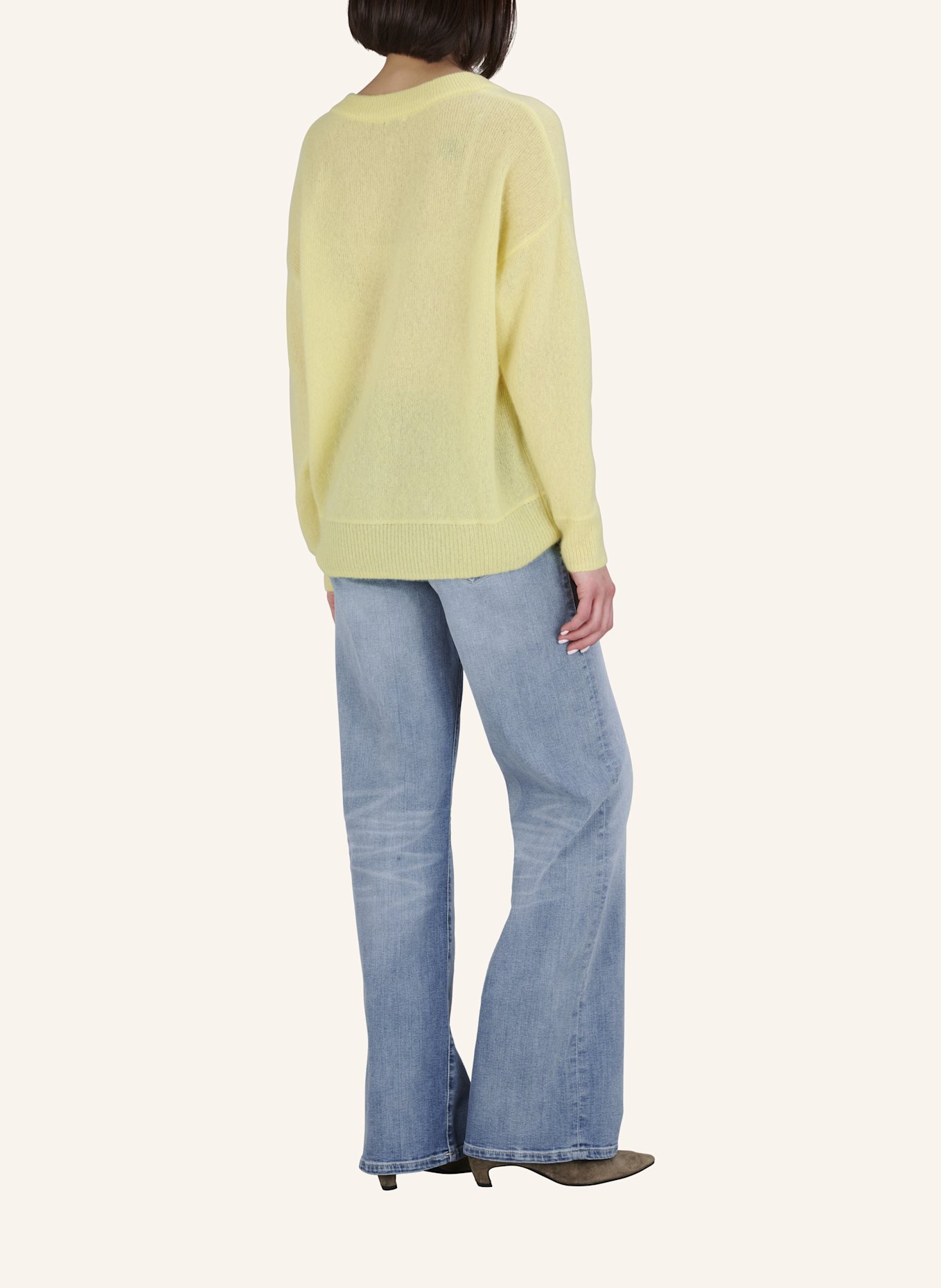 TRUE RELIGION Pullover V-Neck AMARA: GELB