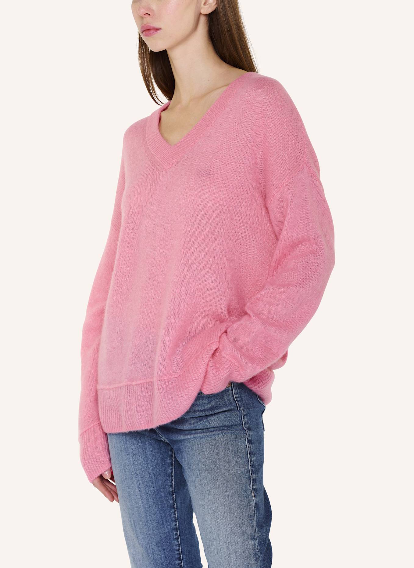TRUE RELIGION Pullover V-Neck AMARA: PINK