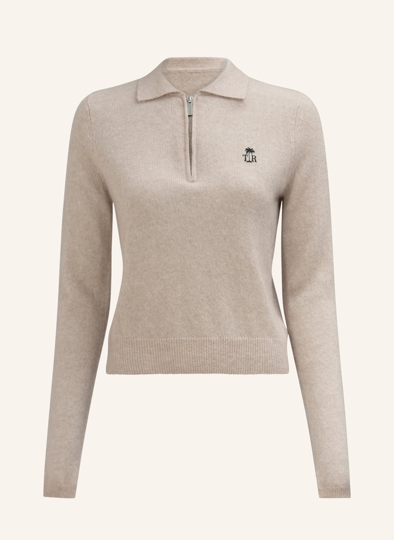 TRUE RELIGION Strick-Poloshirt AMARA: BEIGE