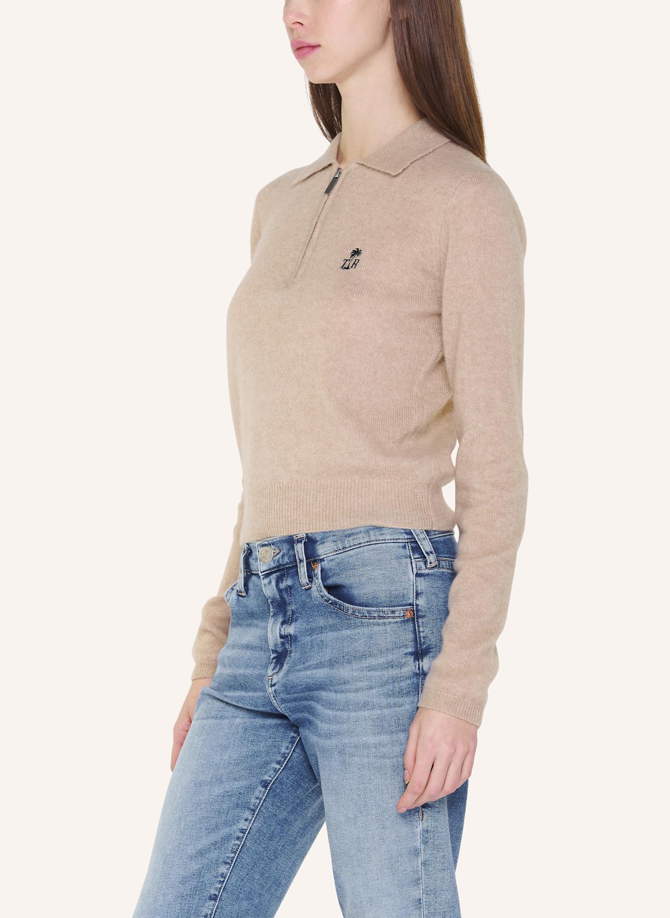 TRUE RELIGION Strick-Poloshirt AMARA: BEIGE