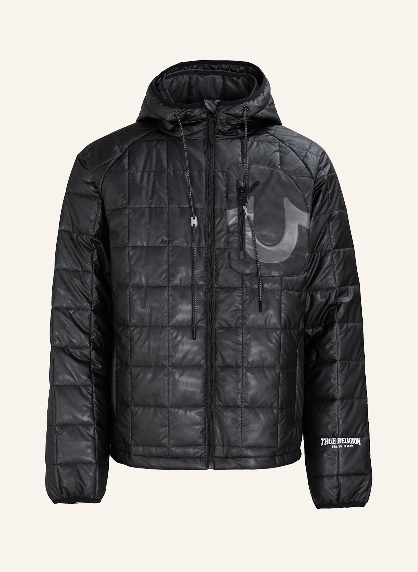 TRUE RELIGION Puffer-Jacke: SCHWARZ