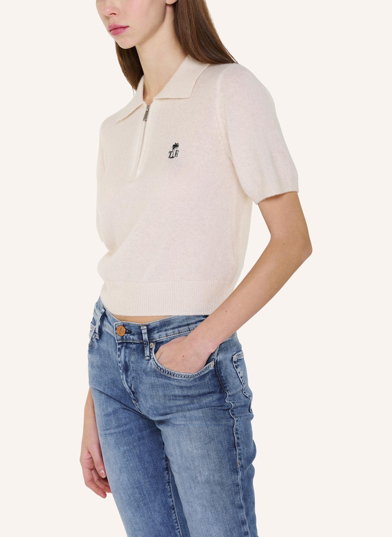 TRUE RELIGION Strick-Poloshirt AMARA: WEISS