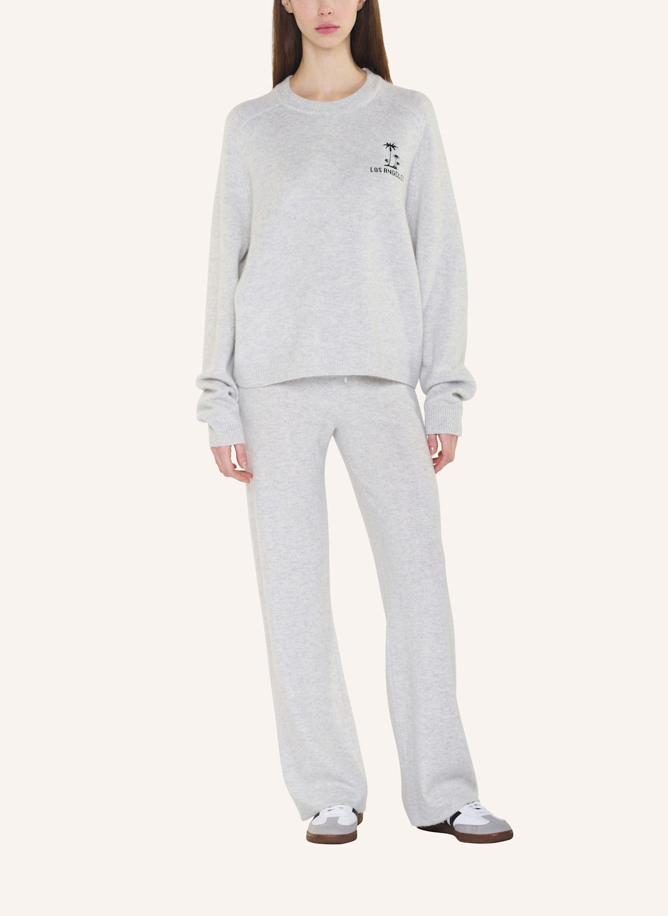 TRUE RELIGION Strickhose: HELLGRAU