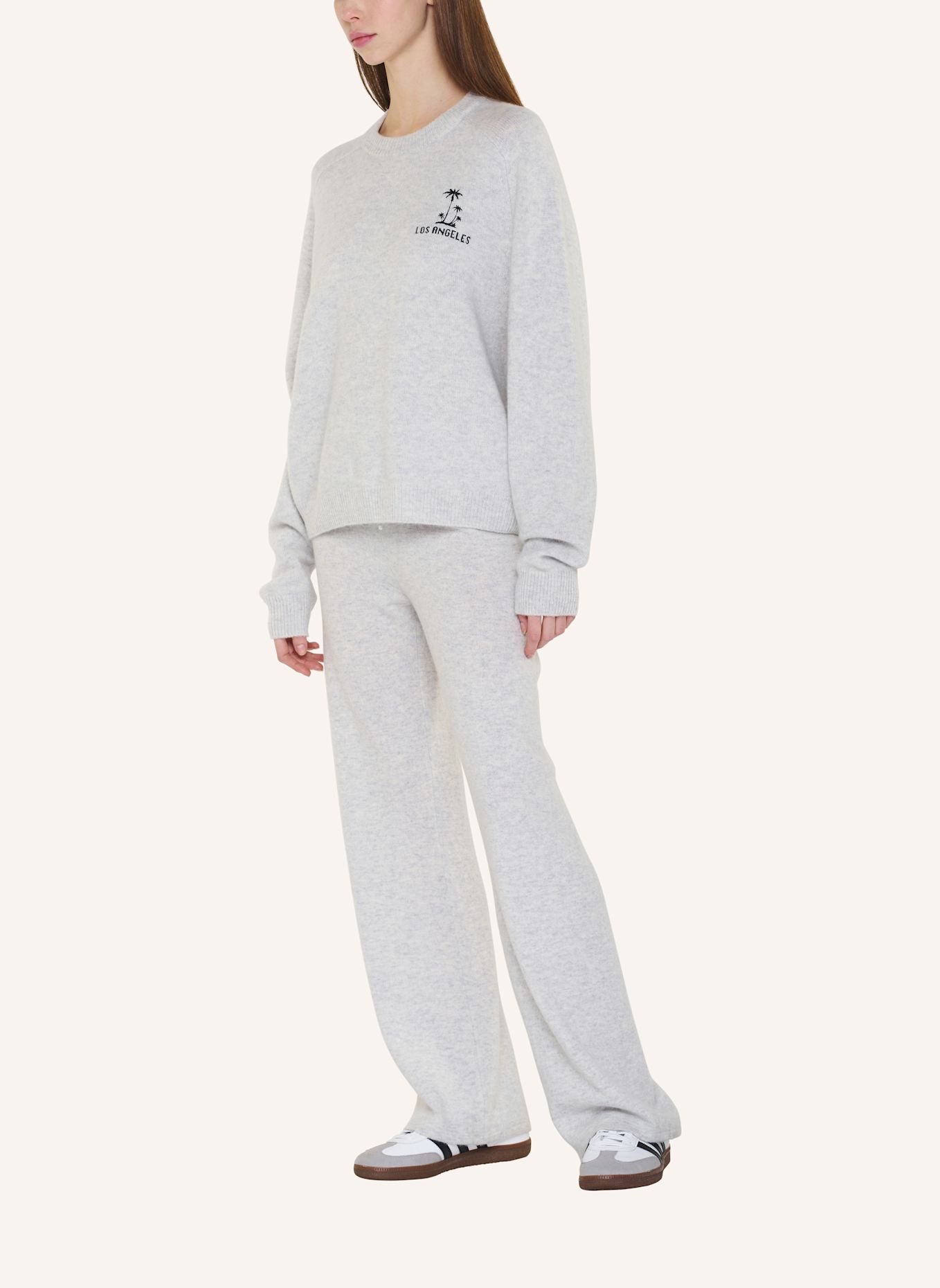 TRUE RELIGION Strickhose: HELLGRAU