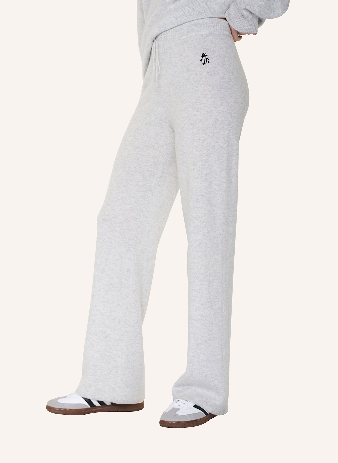 TRUE RELIGION Strickhose: HELLGRAU