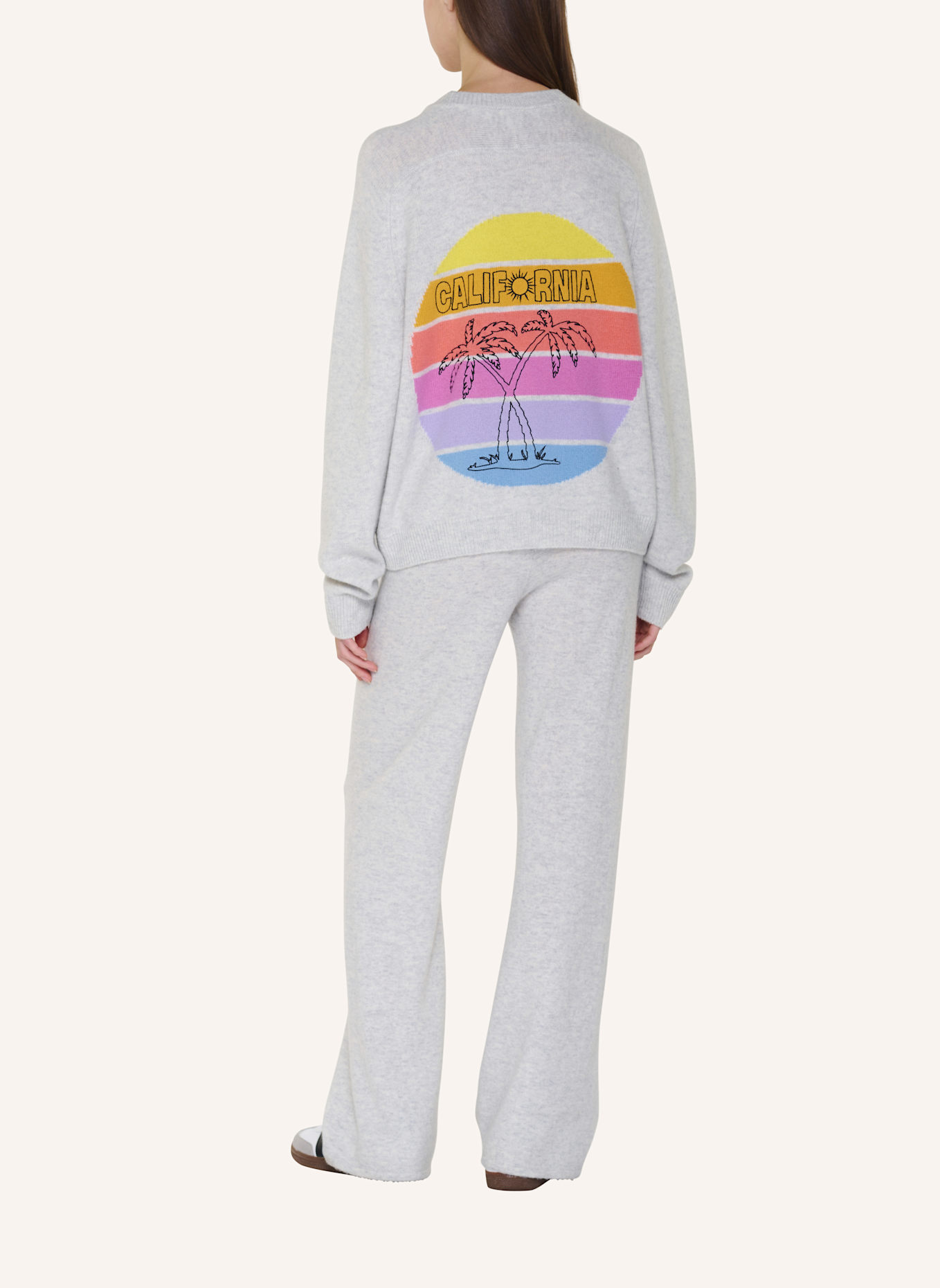 TRUE RELIGION Strickhose: HELLGRAU