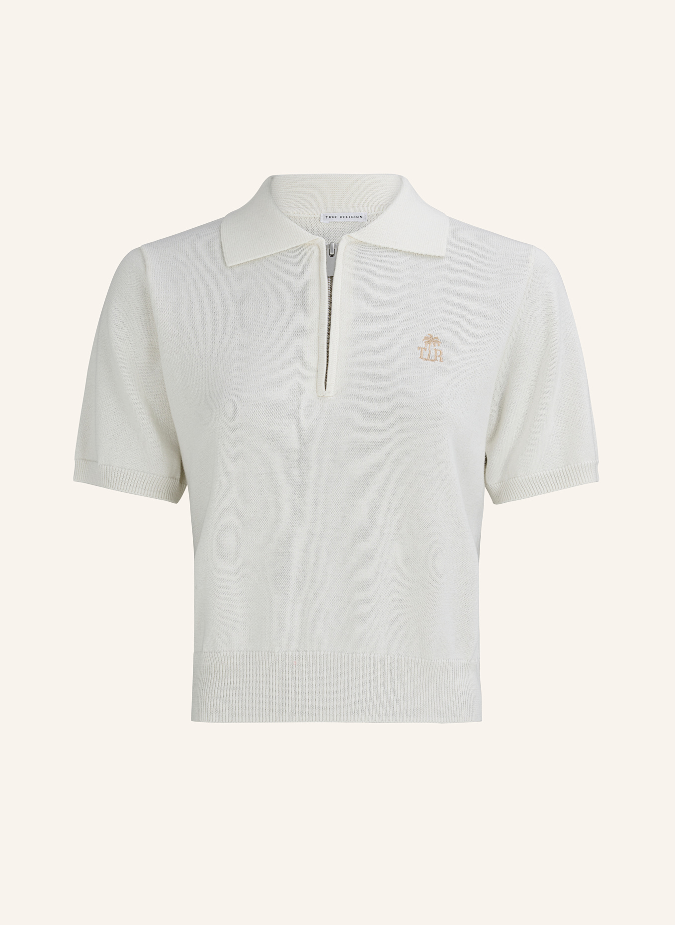 TRUE RELIGION Poloshirt: WEISS