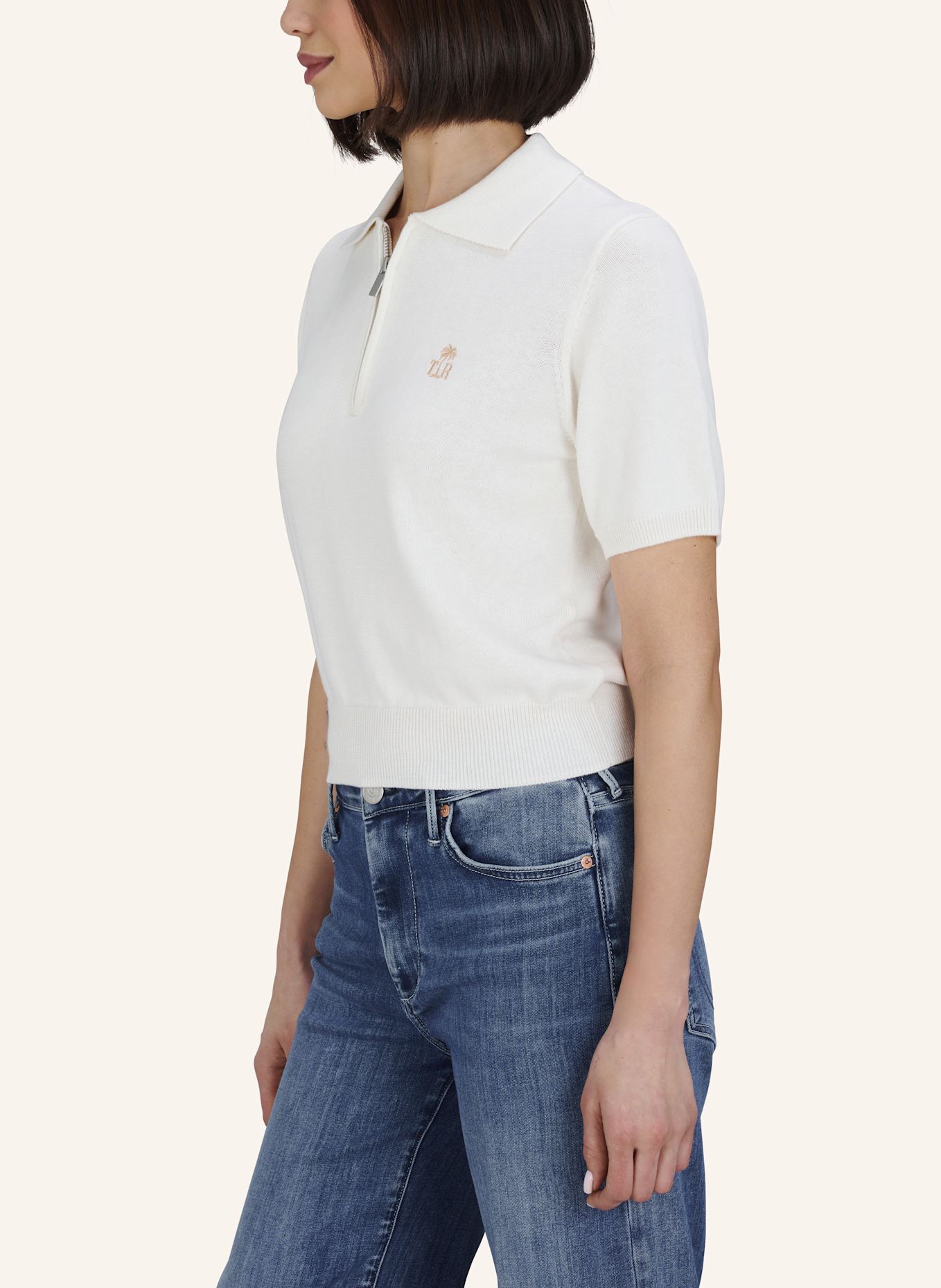 TRUE RELIGION Poloshirt: WEISS