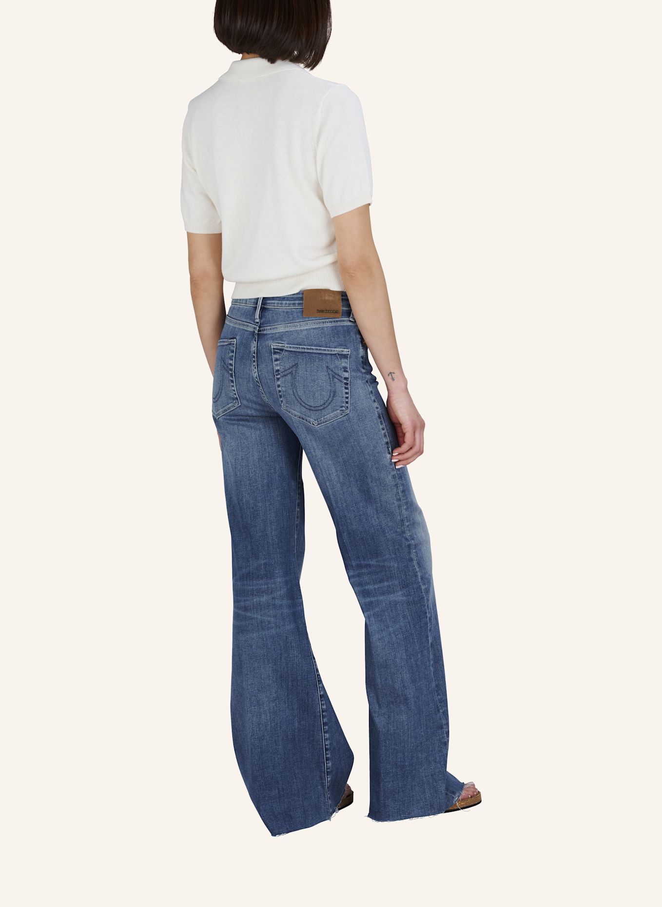 TRUE RELIGION Poloshirt: WEISS