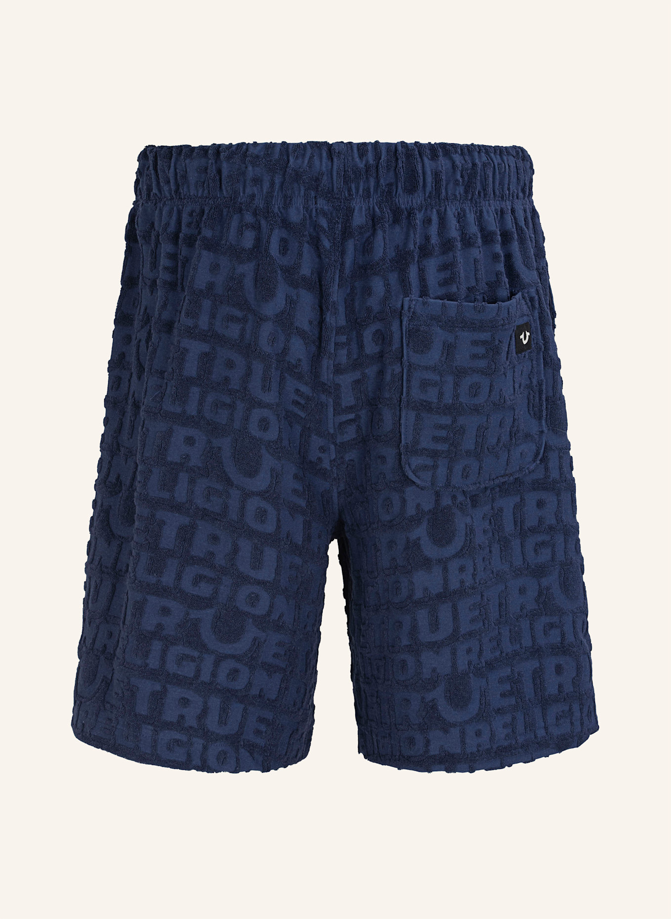 TRUE RELIGION Shorts TERRY: DUNKELBLAU