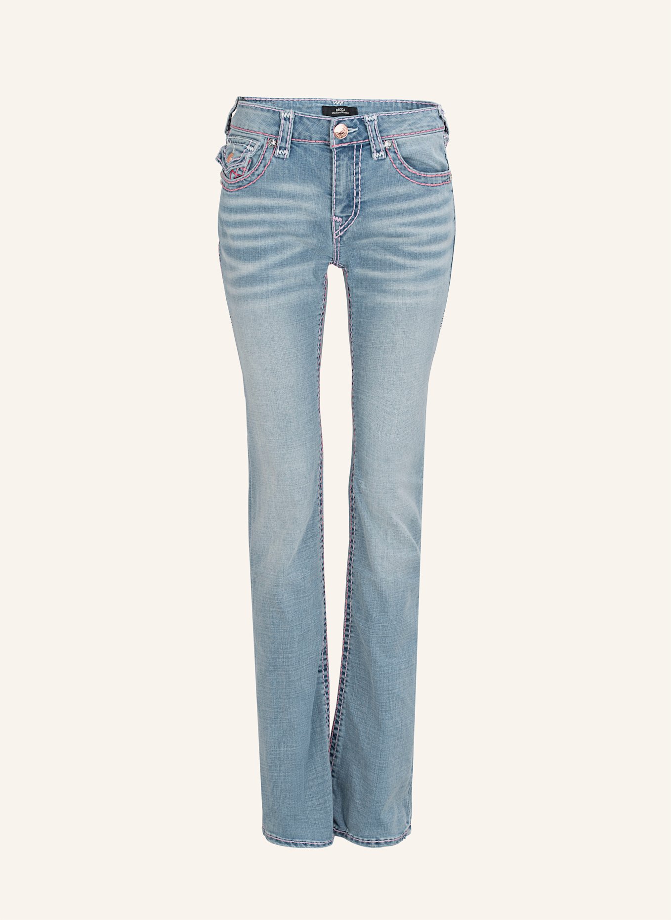 TRUE RELIGION Jeans BECCA Bootcut Super T: HELLBLAU