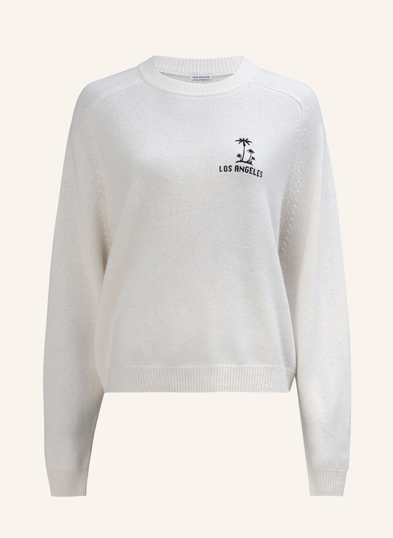 TRUE RELIGION Strickpulli MC CALIFORNIA: ECRU