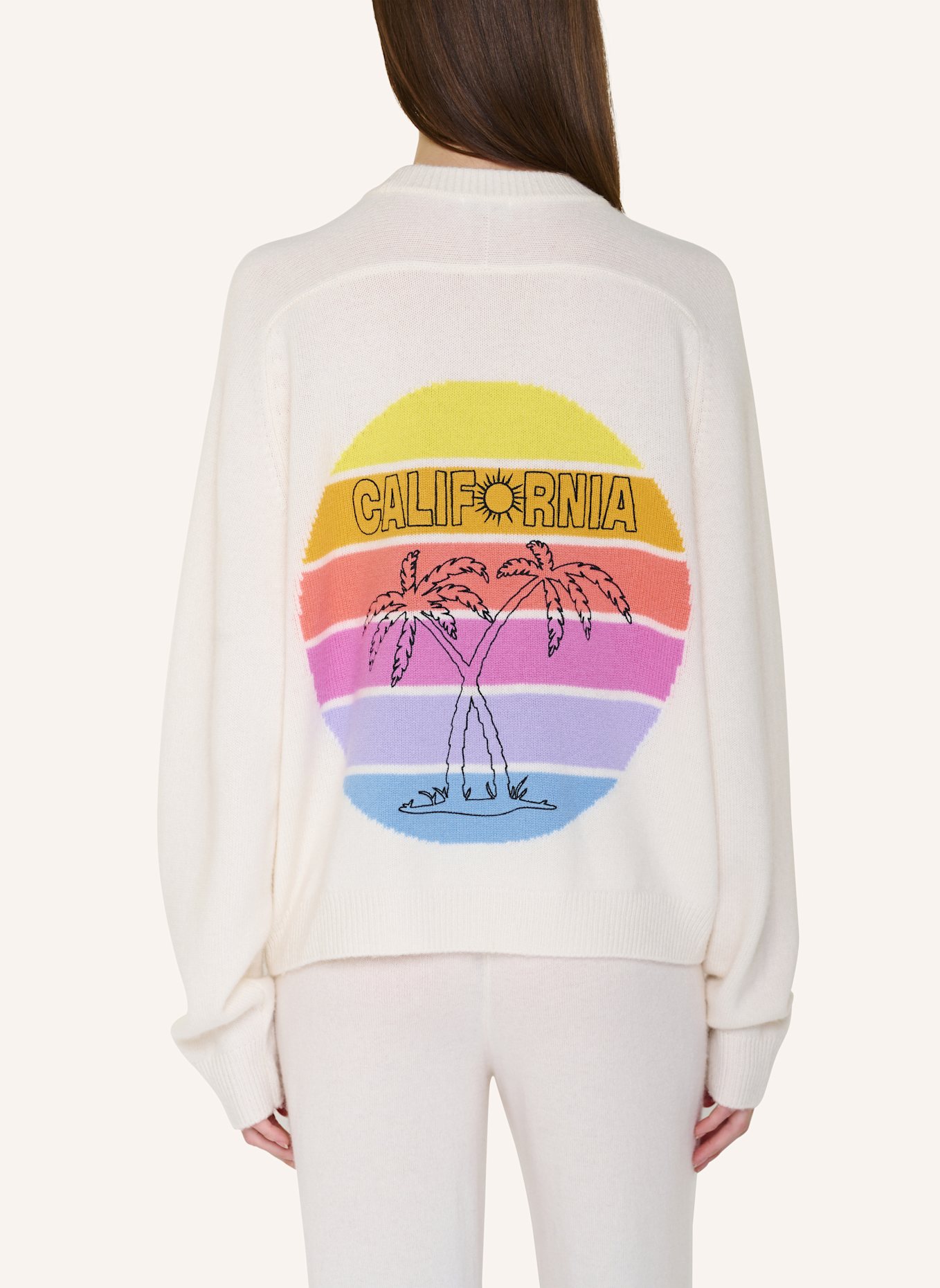 TRUE RELIGION Strickpulli MC CALIFORNIA: ECRU