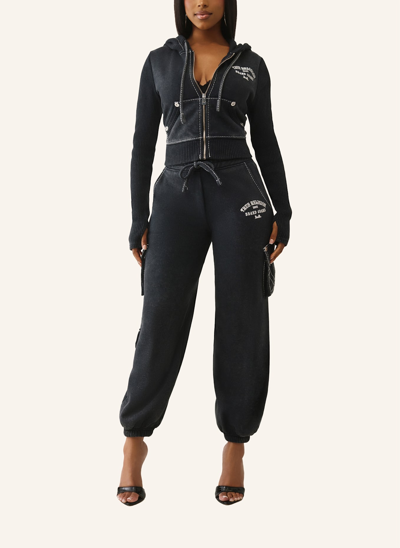 TRUE RELIGION Sweatpant: SCHWARZ