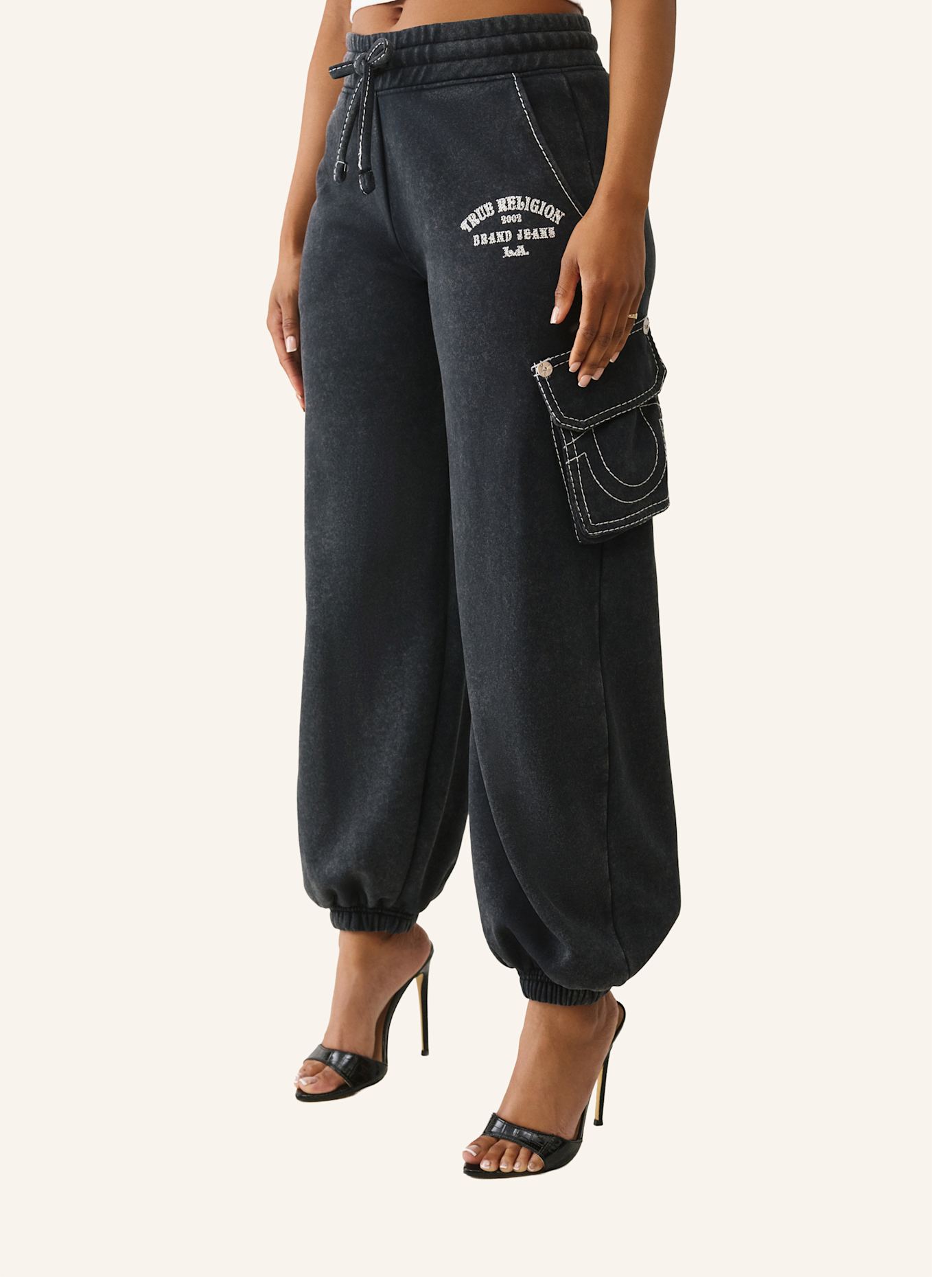 TRUE RELIGION Sweatpant: SCHWARZ