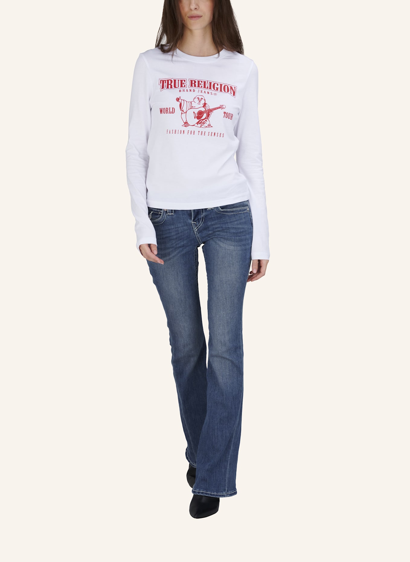 TRUE RELIGION Longsleeve: WEISS