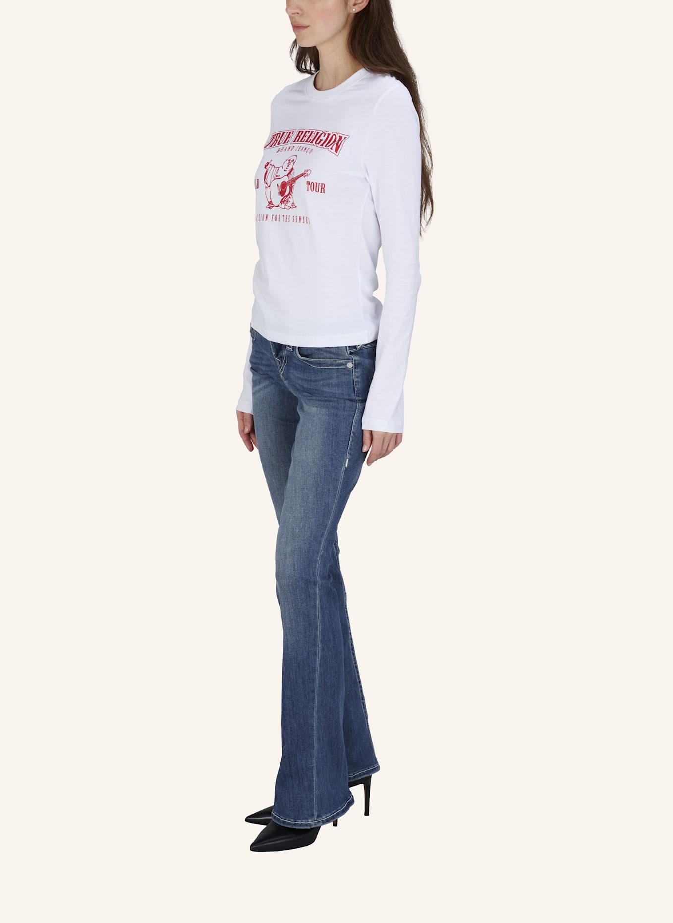 TRUE RELIGION Longsleeve: WEISS