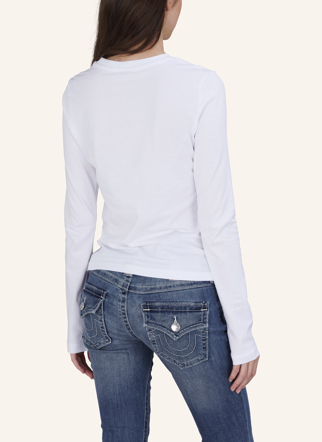 TRUE RELIGION Longsleeve: WEISS