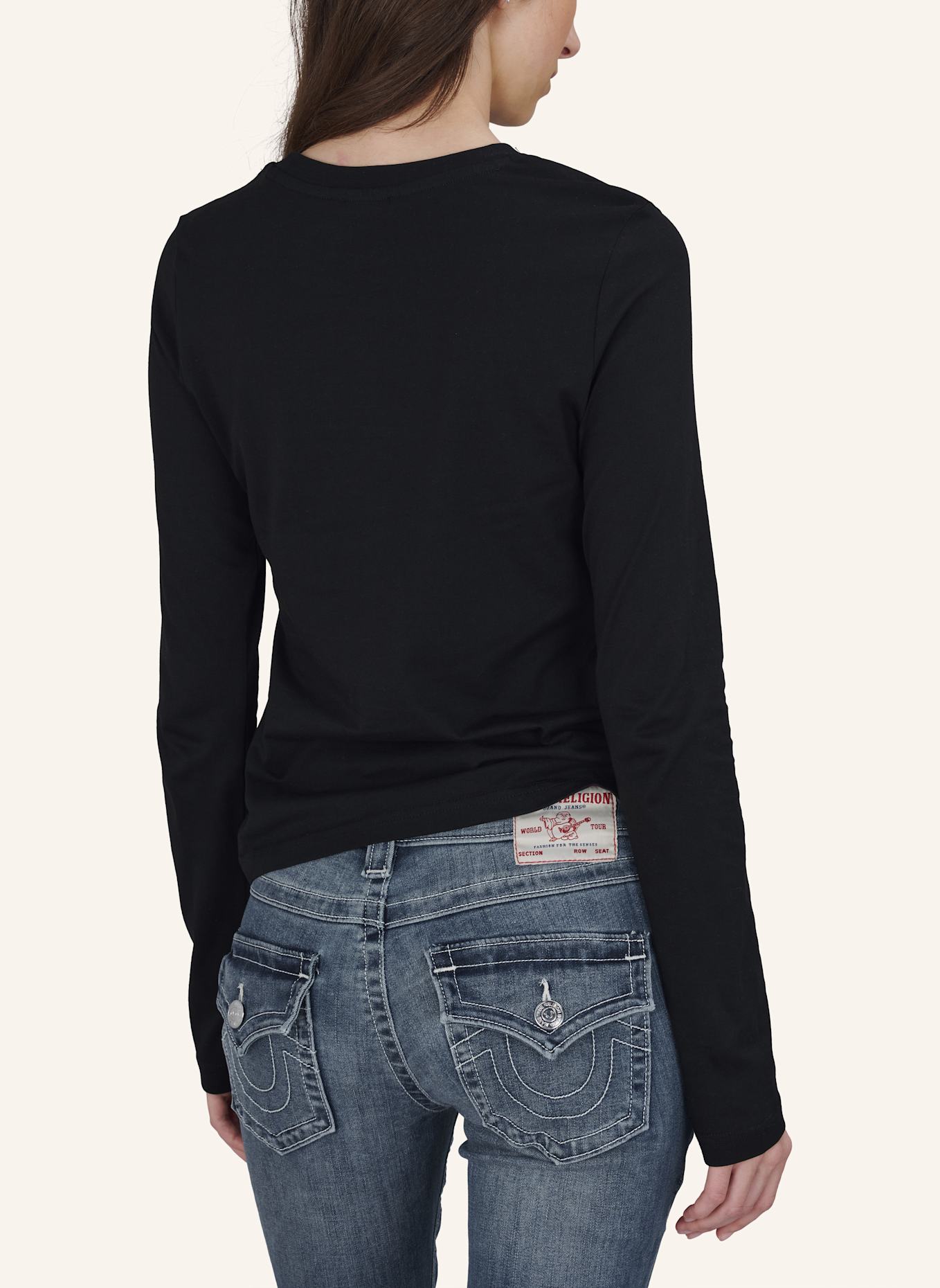 TRUE RELIGION Longsleeve: SCHWARZ