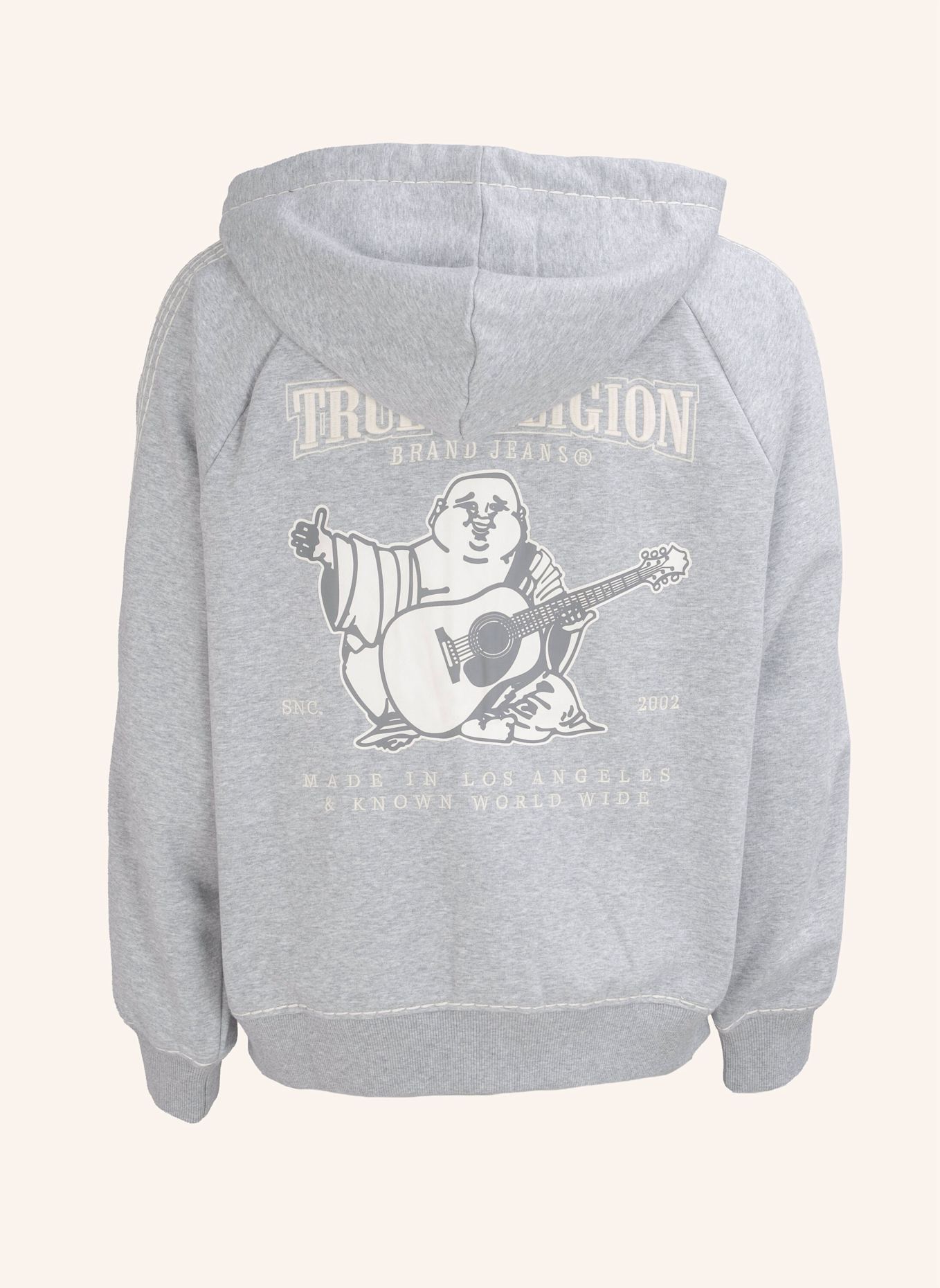 TRUE RELIGION Zip-Hoodie: GRAU