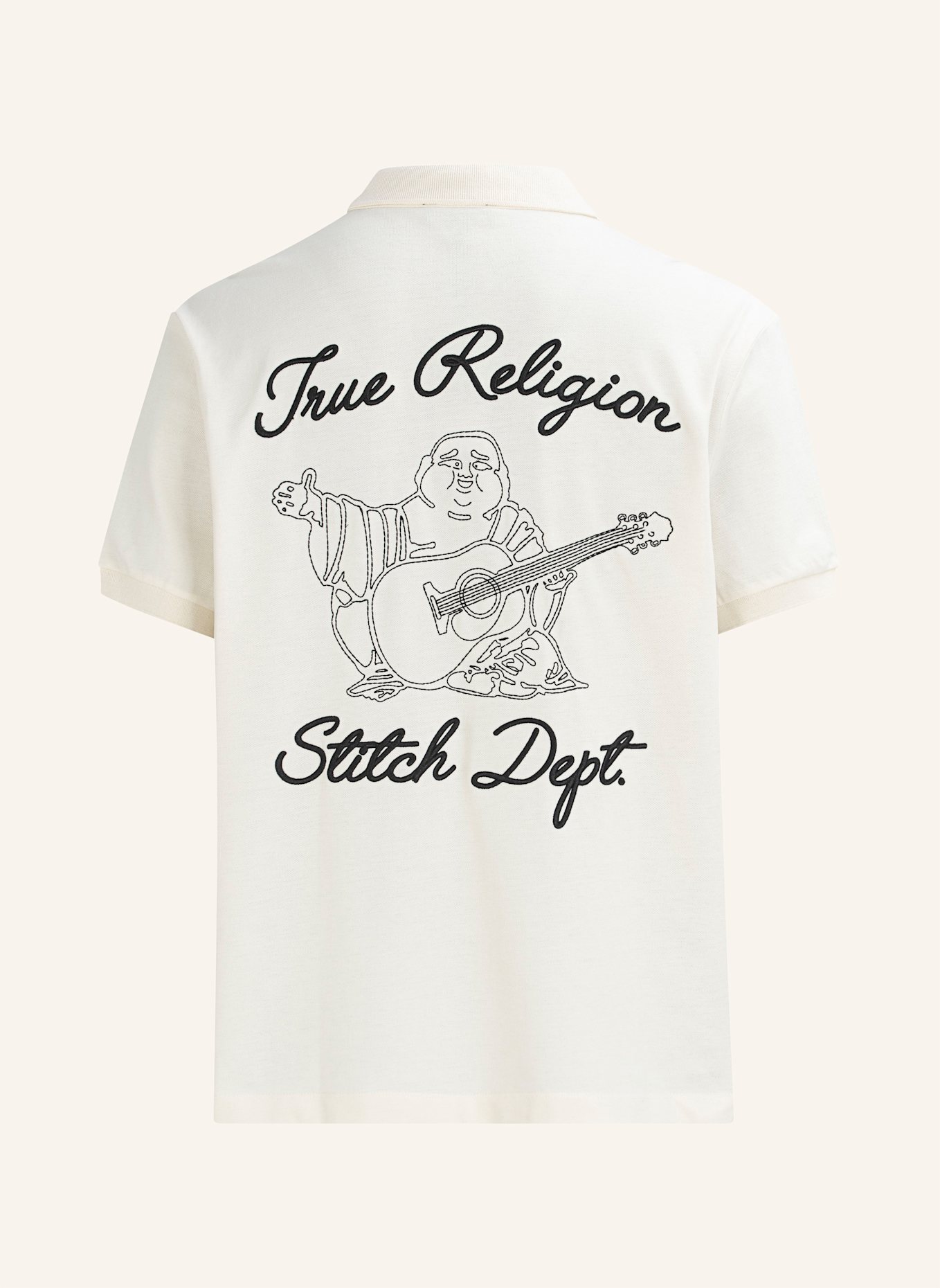 TRUE RELIGION Poloshirt: WEISS