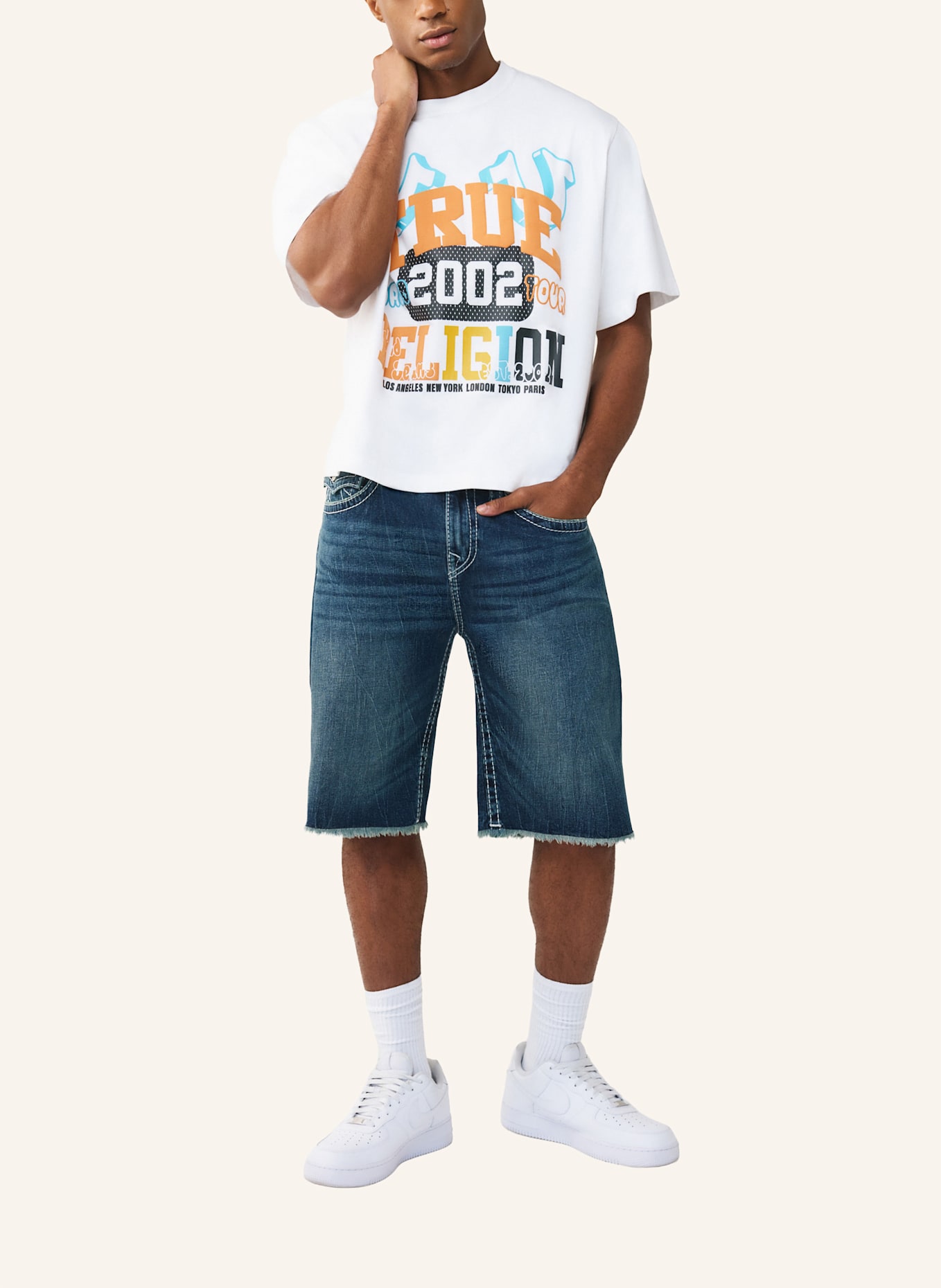 TRUE RELIGION Jeansshorts VINNY: BLAU