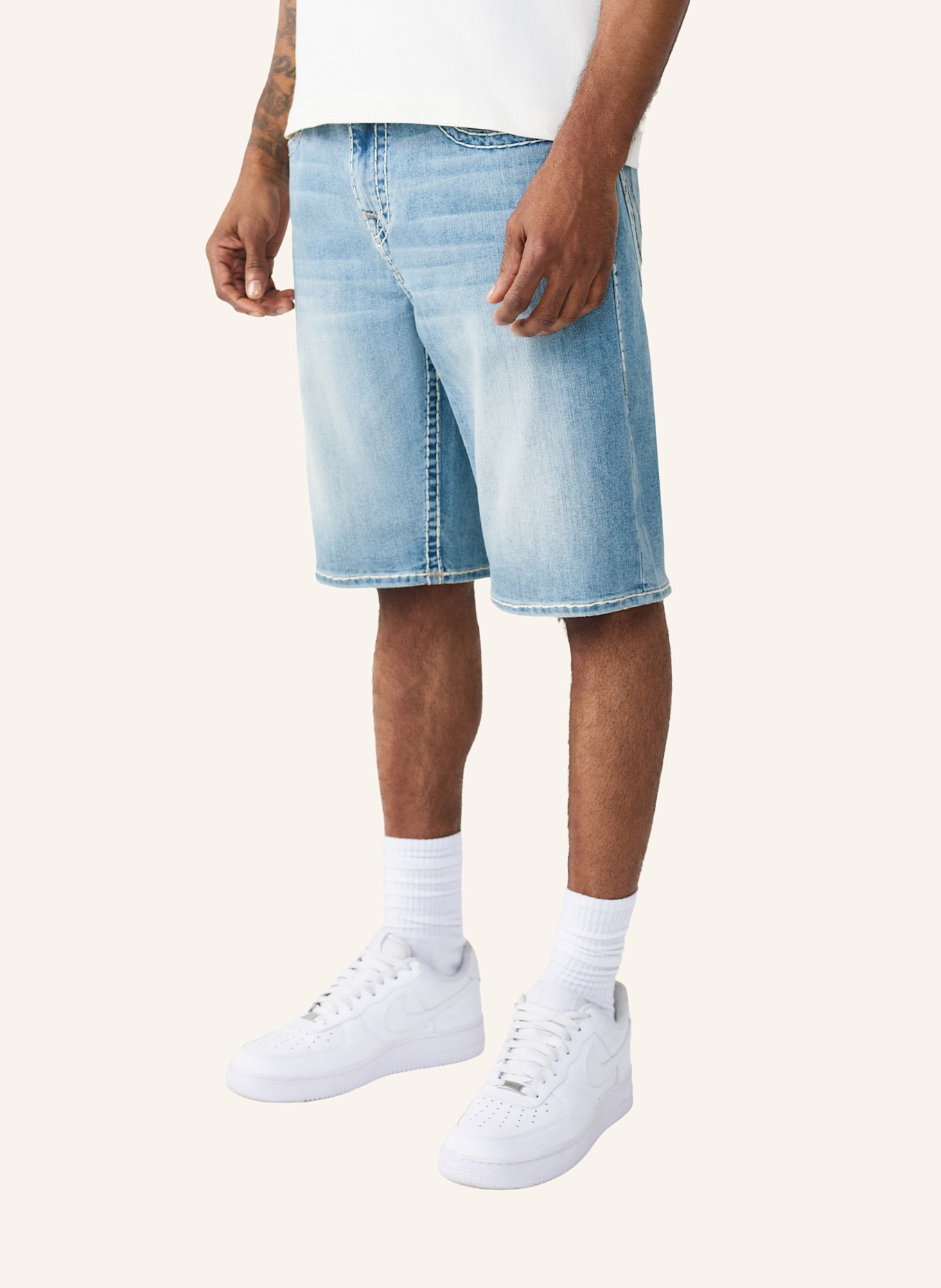 TRUE RELIGION Jeansshorts BOBBY: BLAU