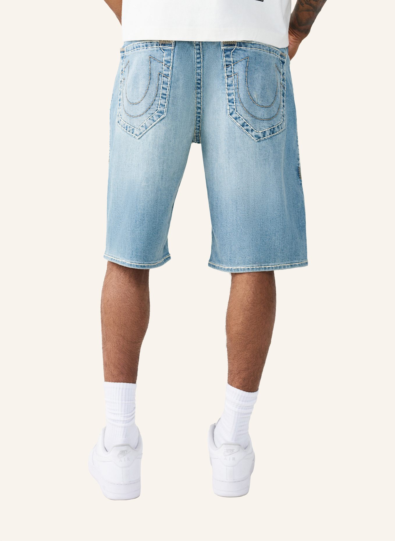 TRUE RELIGION Jeansshorts BOBBY: BLAU
