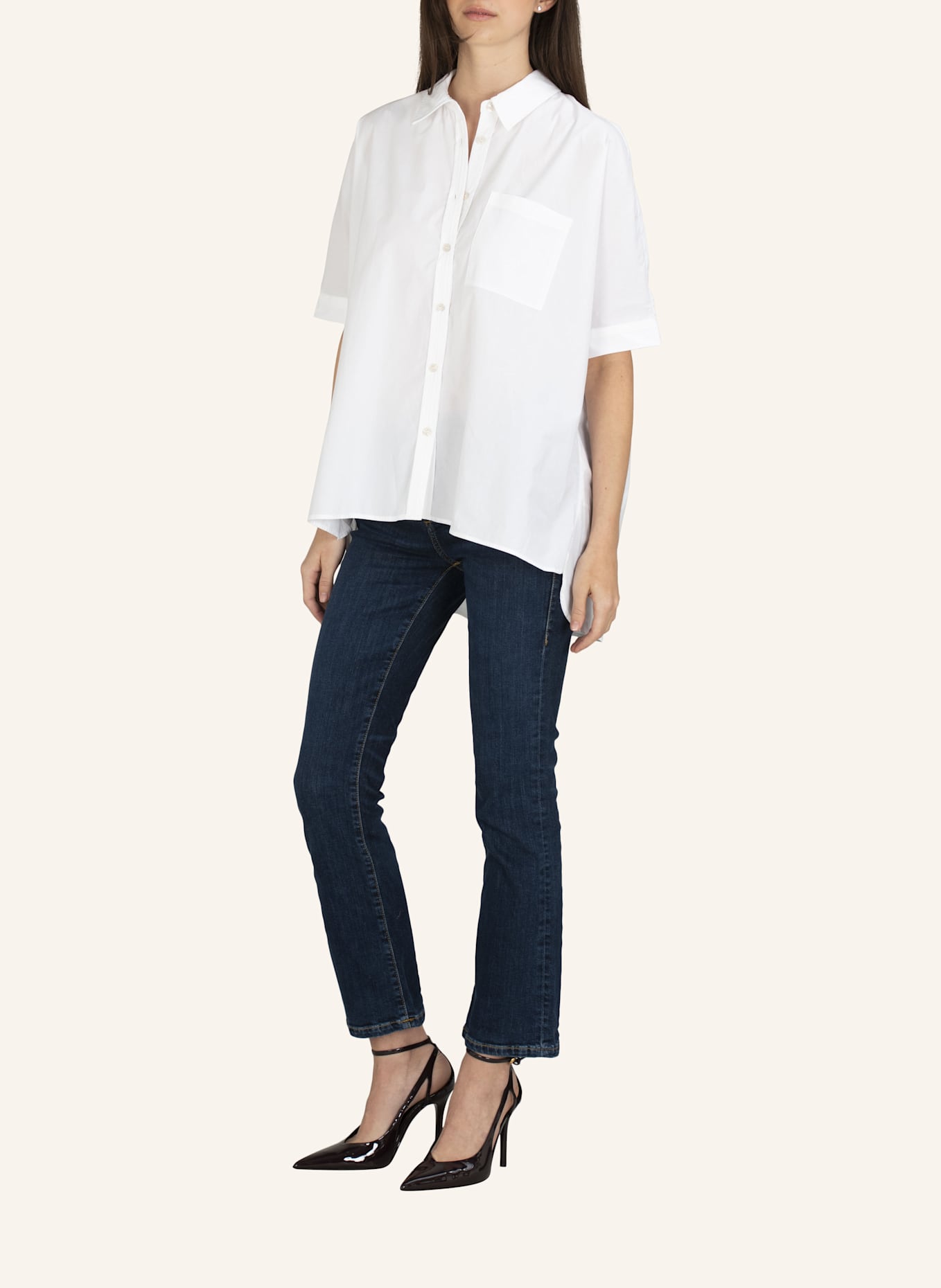 TRUE RELIGION Bluse Oversized: WEISS