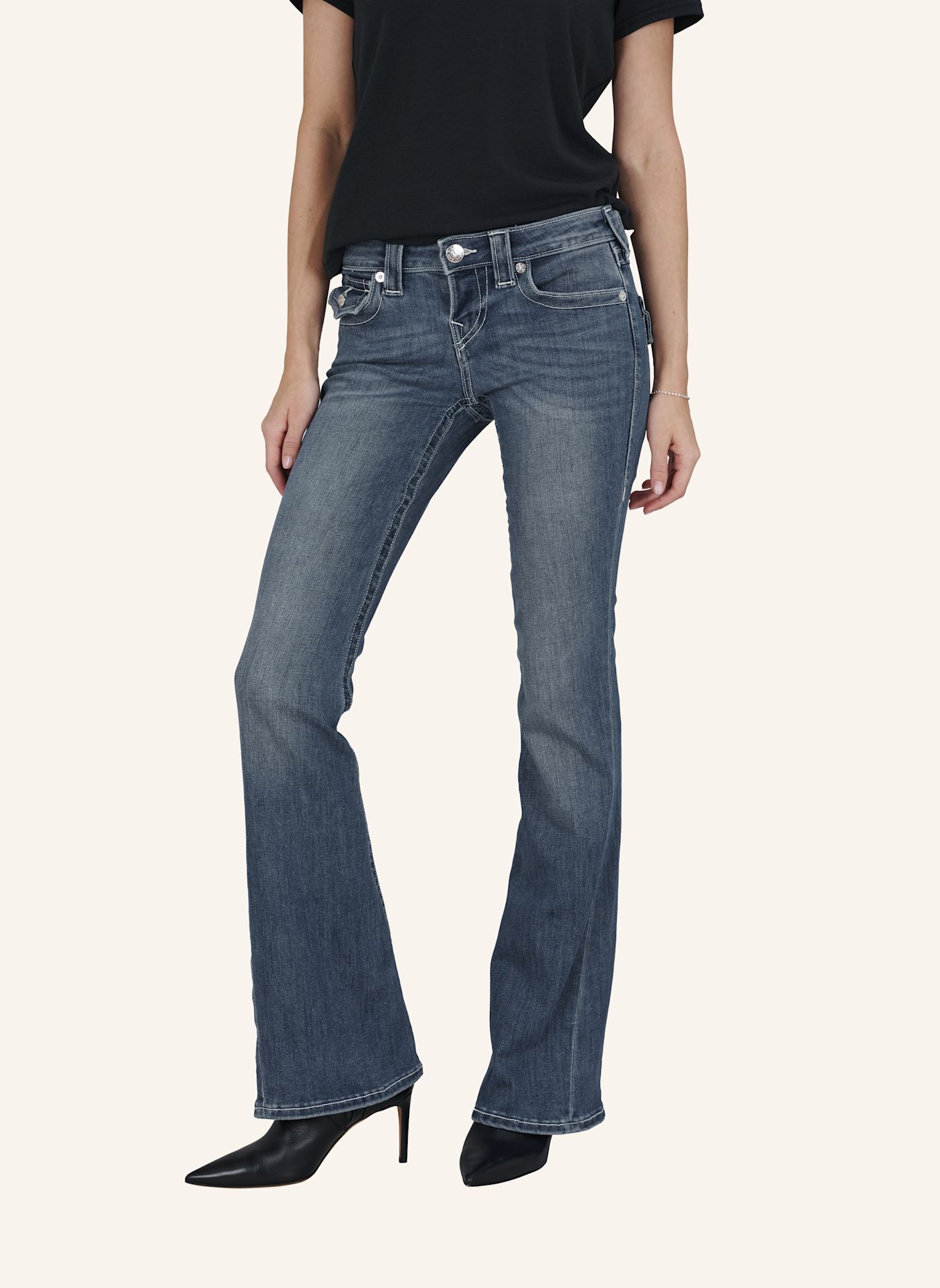 TRUE RELIGION Jeans BECCA Bootcut: BLAU