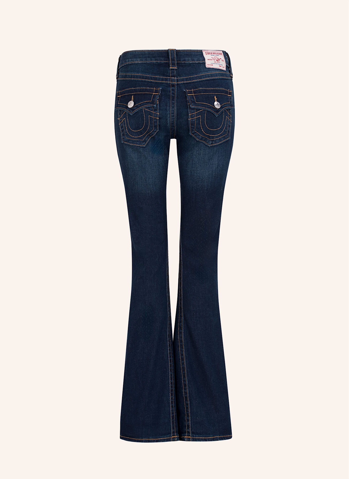 TRUE RELIGION Flare Jeans: DUNKELBLAU