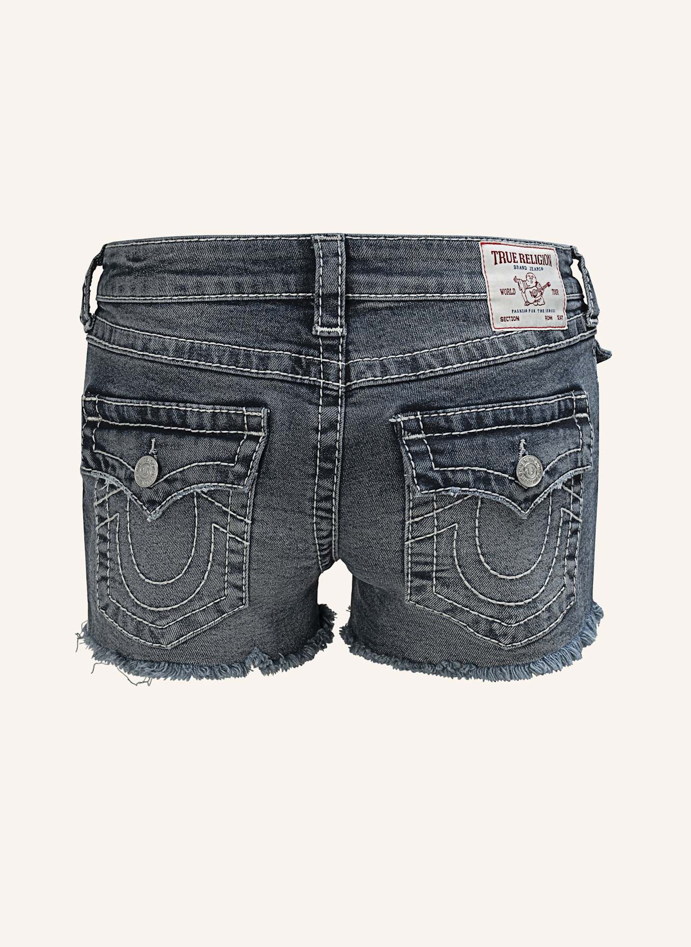 TRUE RELIGION Jeansshorts JOEY: SCHWARZ